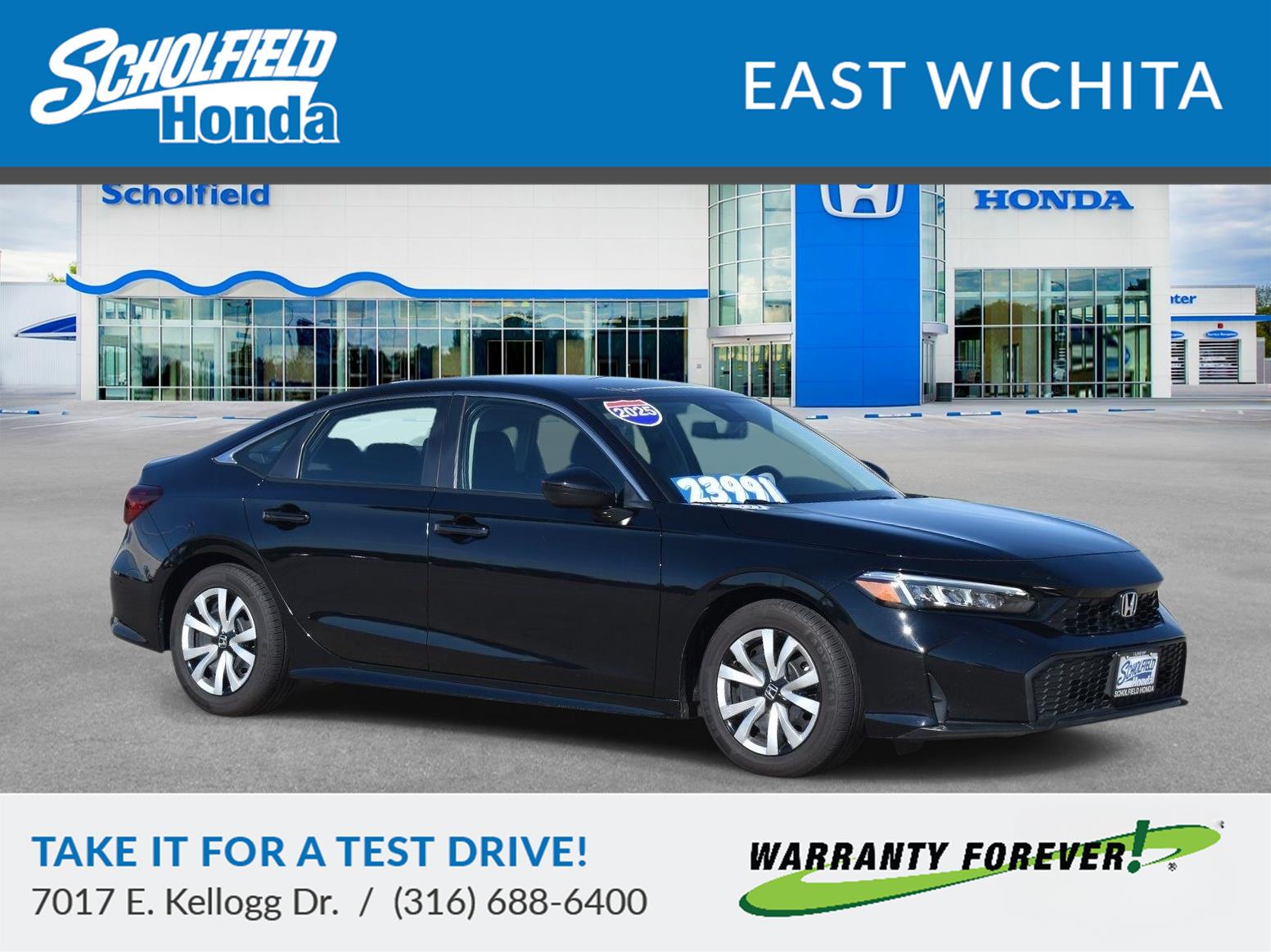 Crystal Black Pearl 2025 Honda Civic Sedan Front-Wheel Drive Continuously Variable Transmission