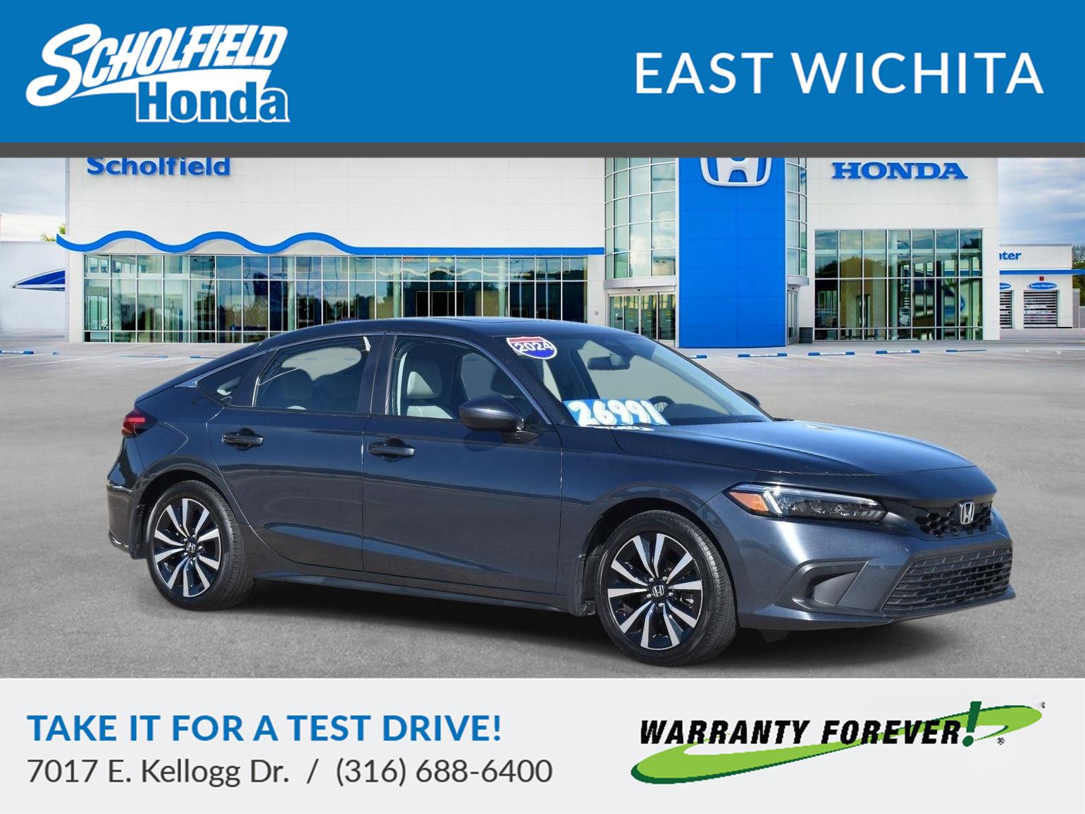 Meteorite Gray Metallic 2024 Honda Civic Hatchback Hatchback Front-Wheel Drive Automatic