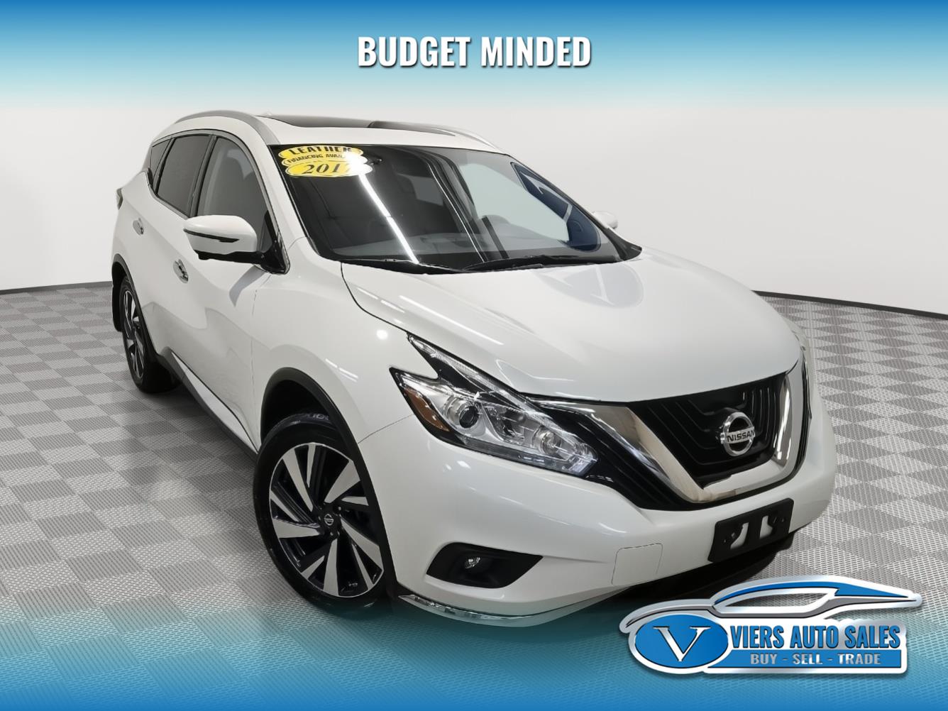 Pearl White 2017 Nissan Murano Platinum AWD SUV / Crossover All-Wheel Drive Continuously Variable Transmission