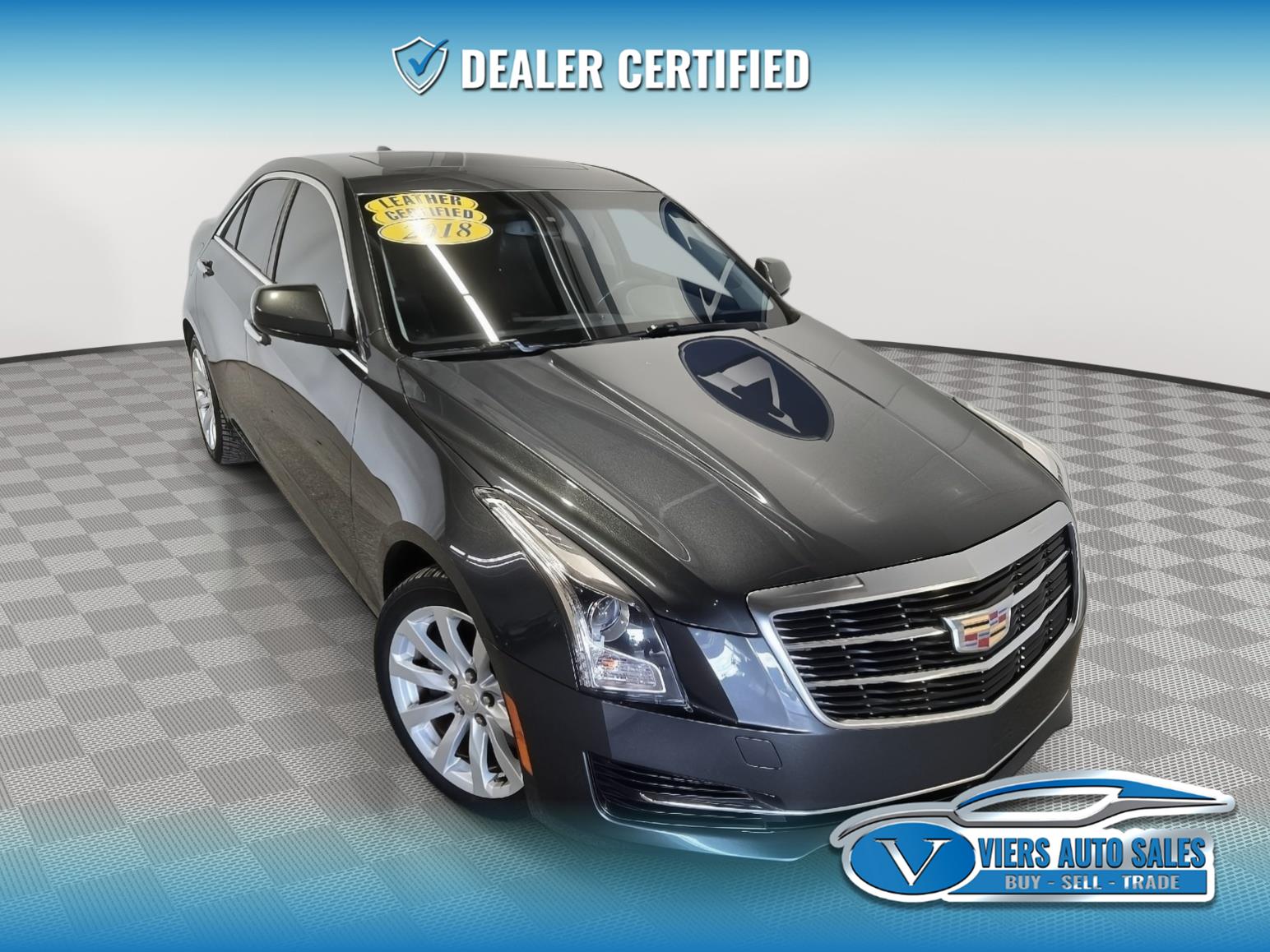 Phantom Gray Metallic 2018 Cadillac ATS 2.0T AWD Sedan All-Wheel Drive Automatic
