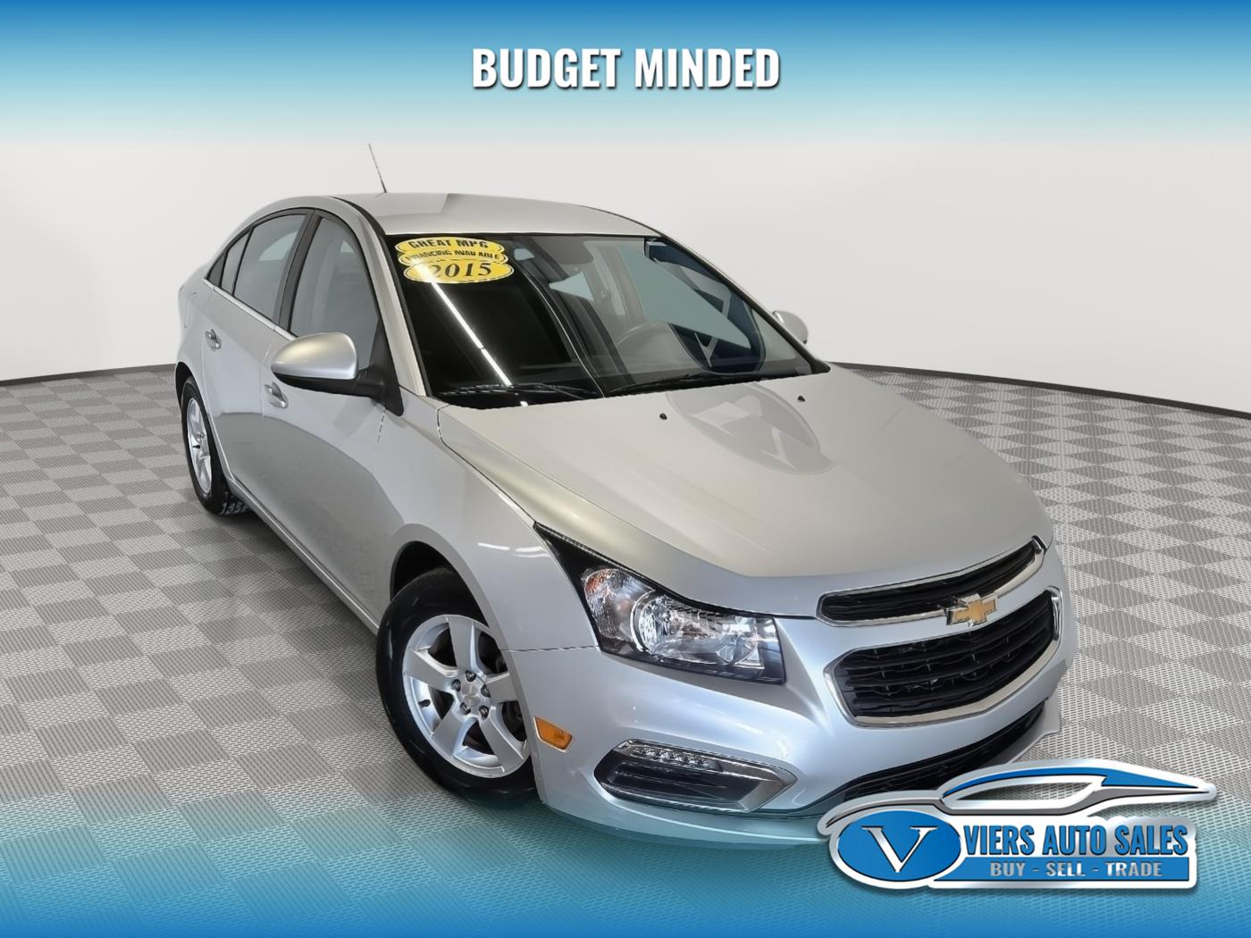 Silver Ice Metallic 2015 Chevrolet Cruze Sedan Front-Wheel Drive Automatic