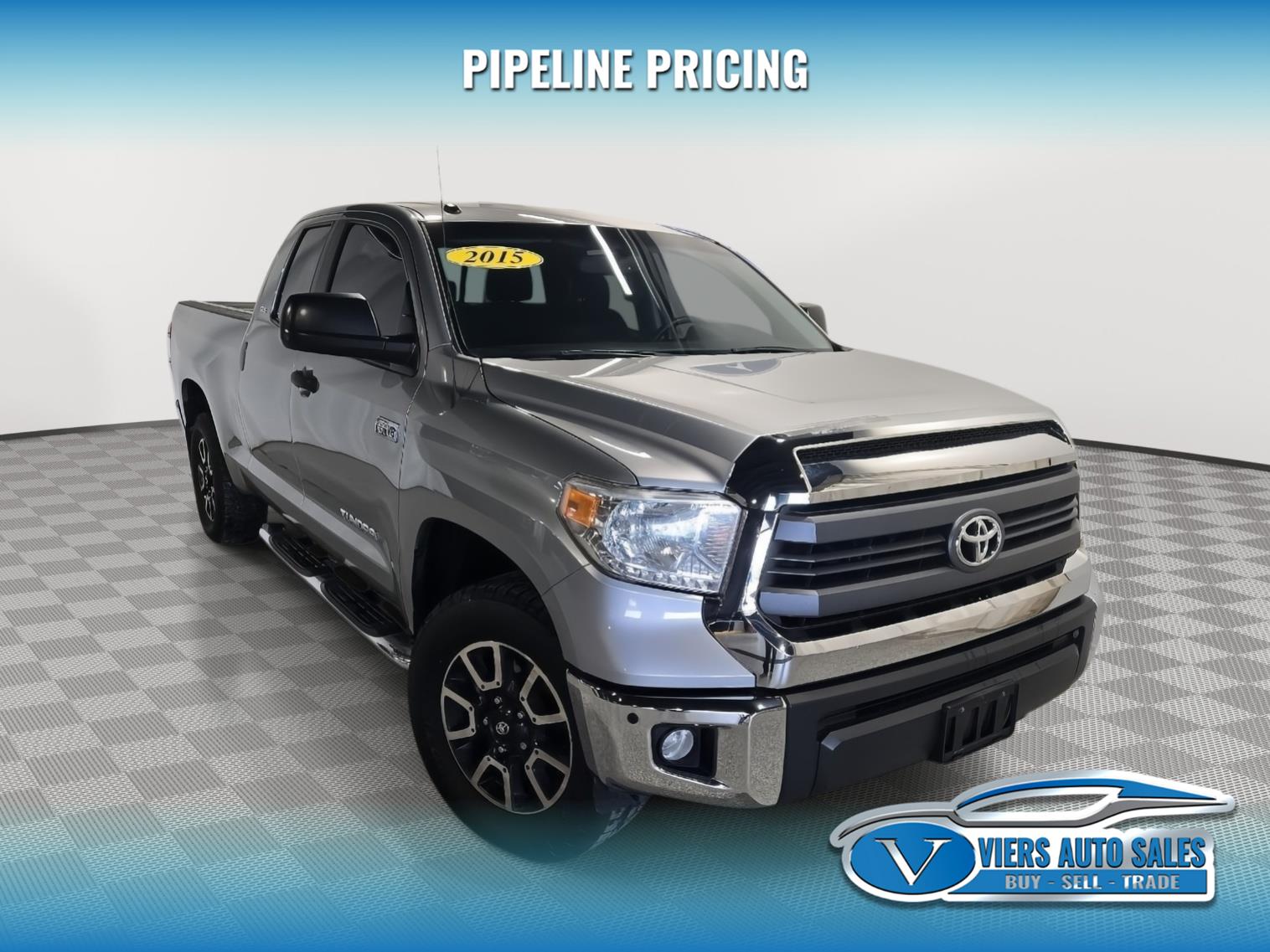 Silver Sky Metallic 2015 Toyota Tundra Pickup Truck Four-Wheel Drive Automatic