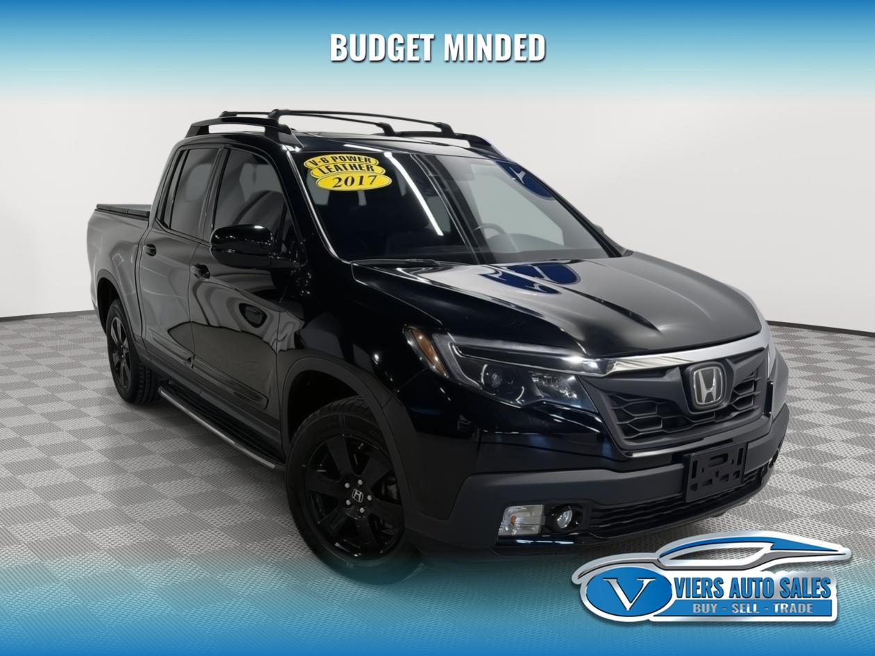 Crystal Black Pearl 2017 Honda Ridgeline Pickup Truck All-Wheel Drive Automatic