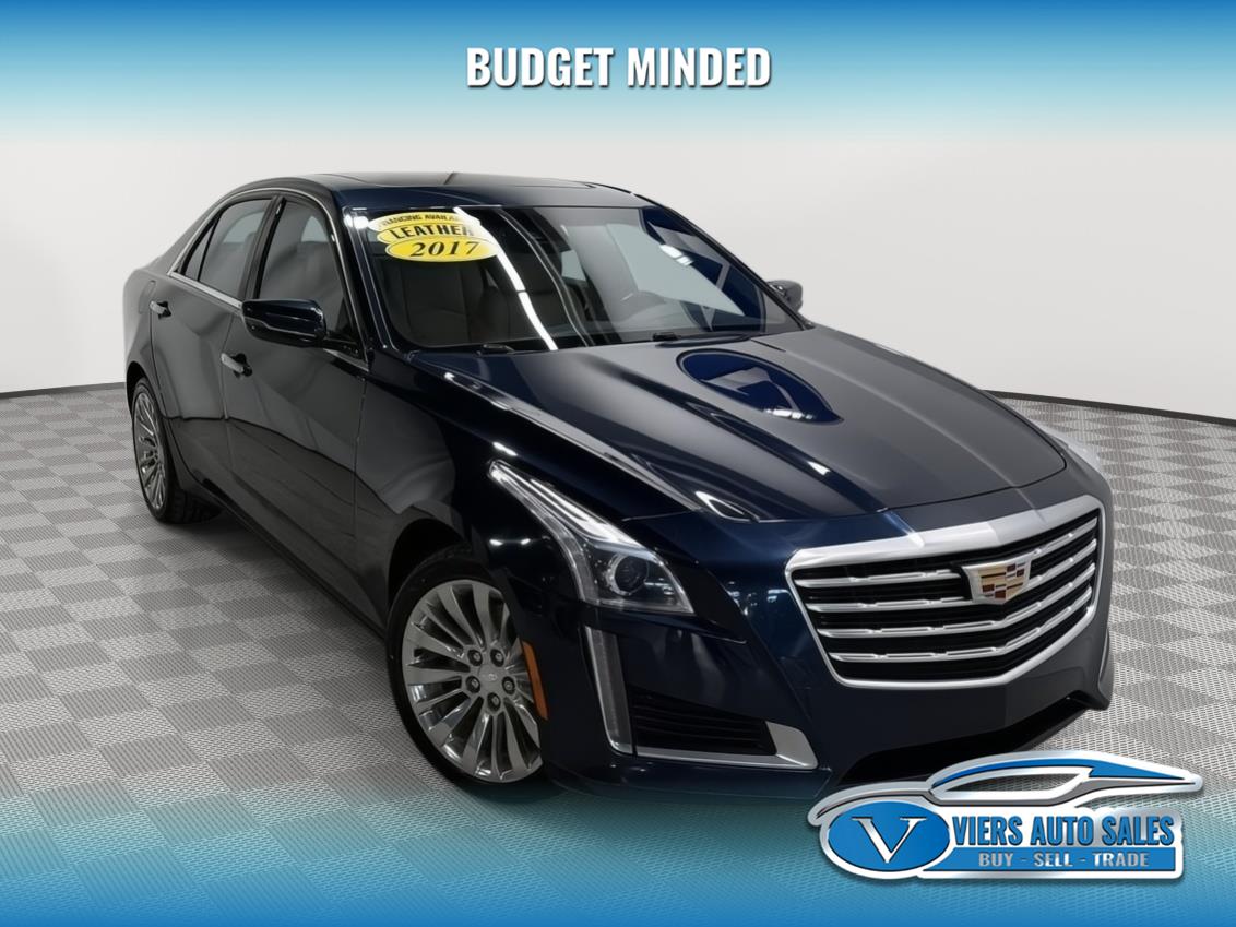 Dark Adriatic Blue Metallic 2017 Cadillac CTS Sedan All-Wheel Drive Automatic