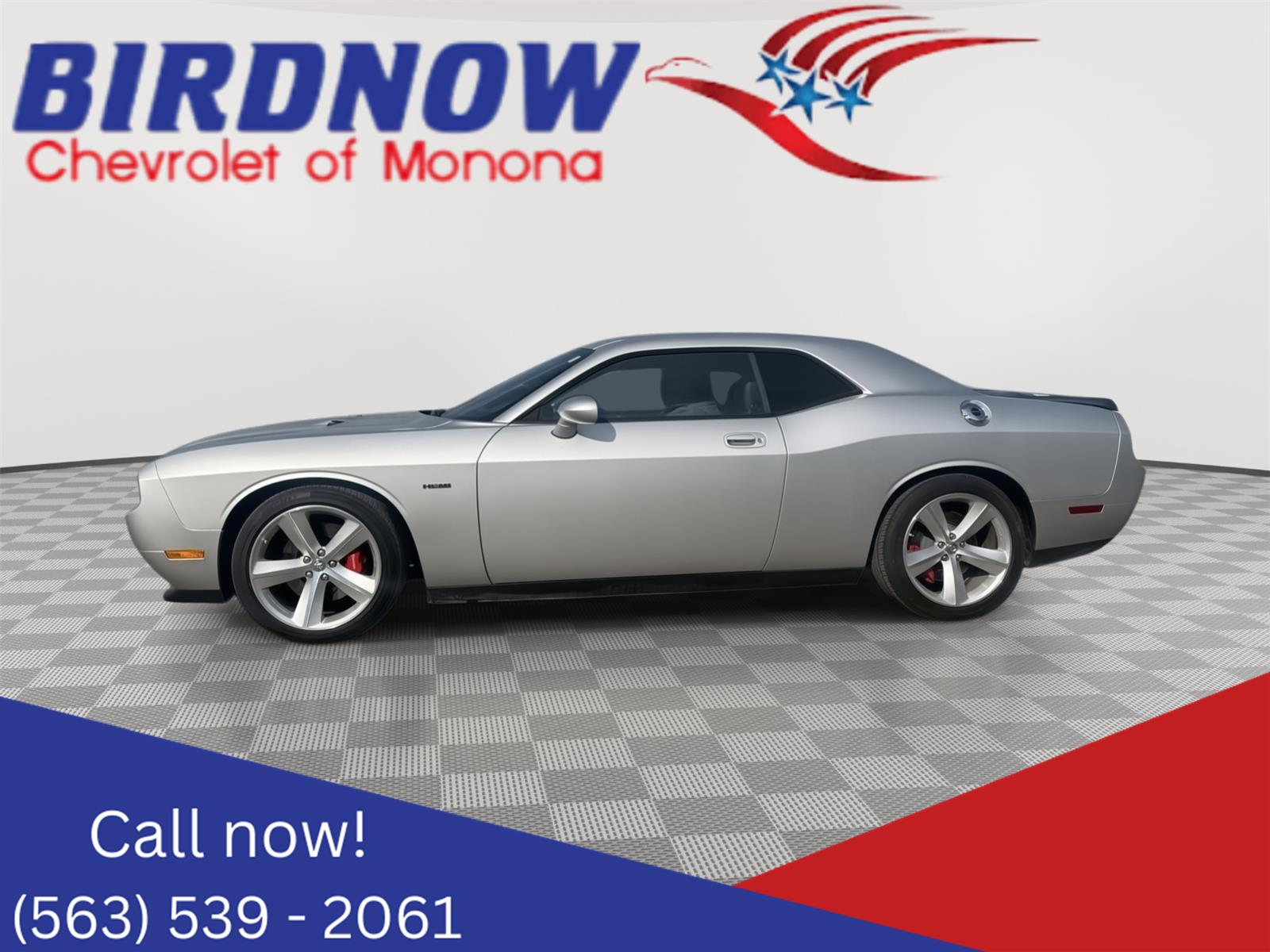 Silver 2009 Dodge Challenger SRT8 RWD Coupe Rear-Wheel Drive