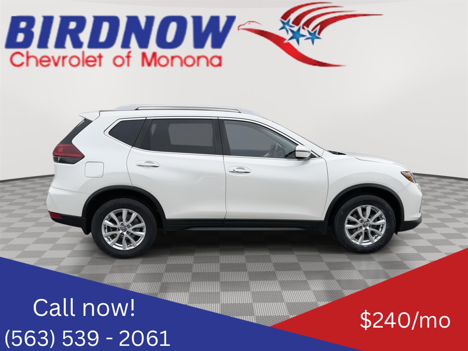 Pearl White Tricoat 2019 Nissan Rogue SV AWD SUV / Crossover All-Wheel Drive Continuously Variable Transmission