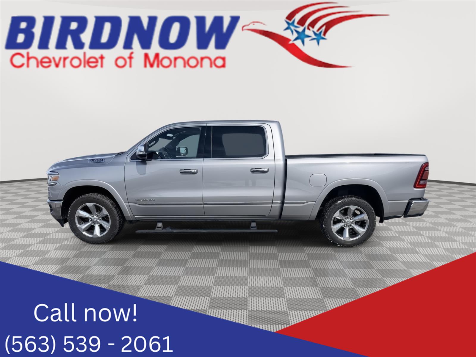 Billet Silver Metallic Clearcoat 2019 RAM 1500 Limited Crew Cab 4WD Pickup Truck Four-Wheel Drive 8-Speed Automatic