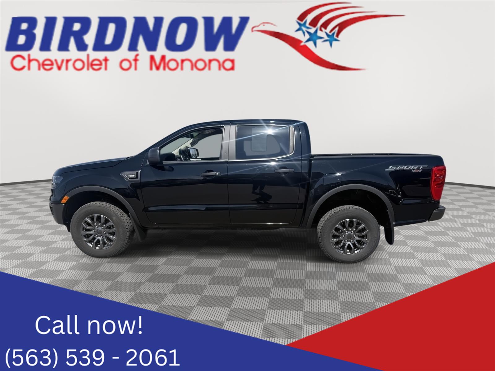 Shadow Black 2023 Ford Ranger XLT SuperCrew 4WD Pickup Truck Four-Wheel Drive Automatic