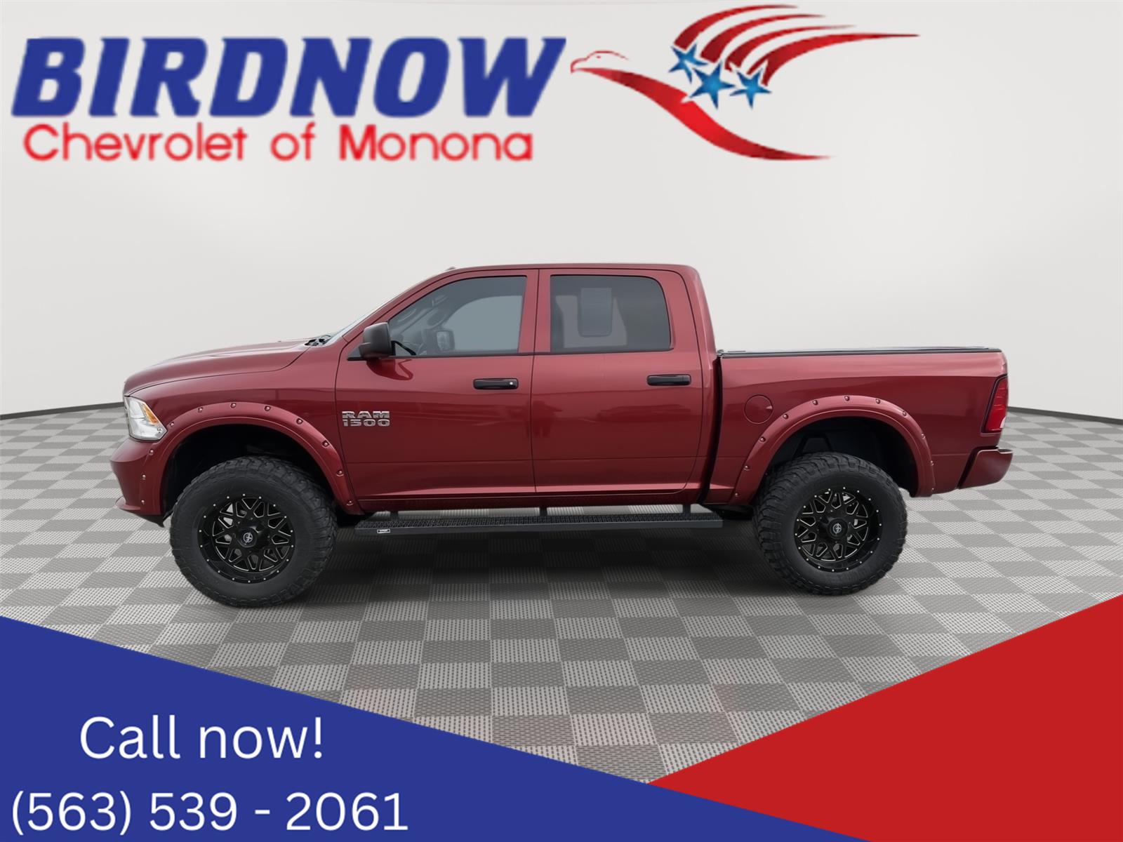 Deep Cherry Red Crystal Pearlcoat 2014 RAM 1500 Express Crew Cab 4WD Pickup Truck Four-Wheel Drive 6-Speed Automatic