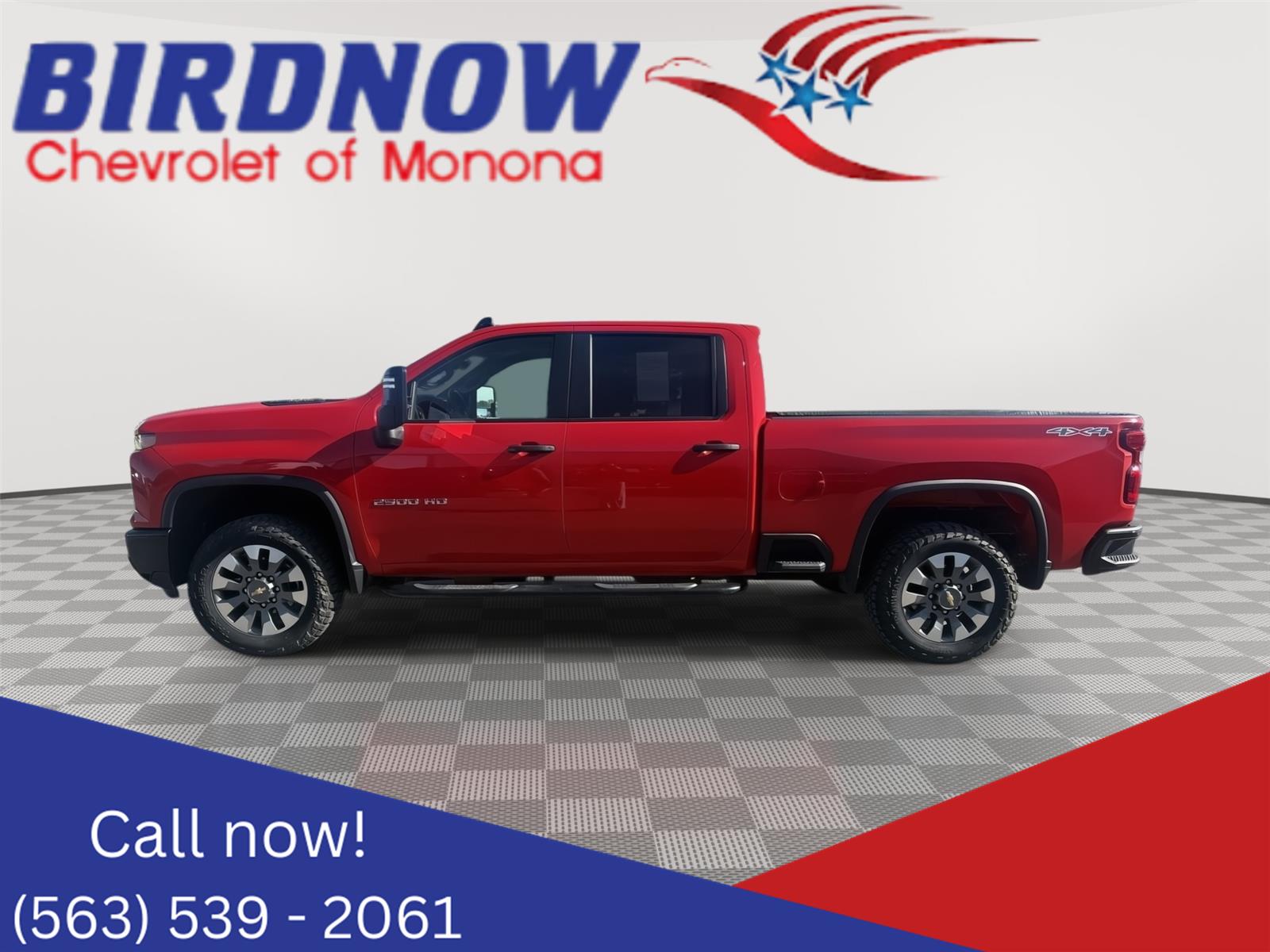 Red Hot 2024 Chevrolet Silverado 2500HD Custom Crew Cab 4WD Pickup Truck Four-Wheel Drive Automatic