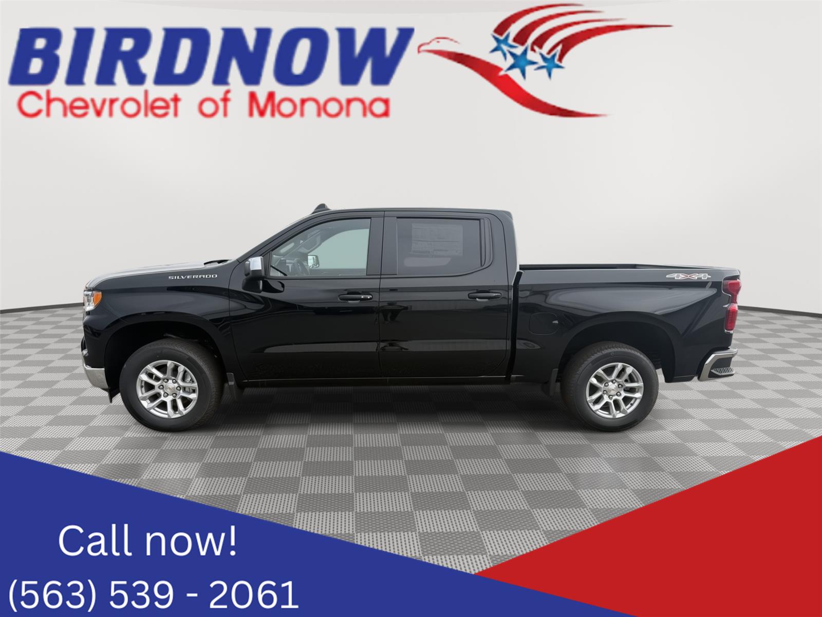 Black 2026 Chevrolet Silverado 1500 Pickup Truck Four-Wheel Drive Automatic