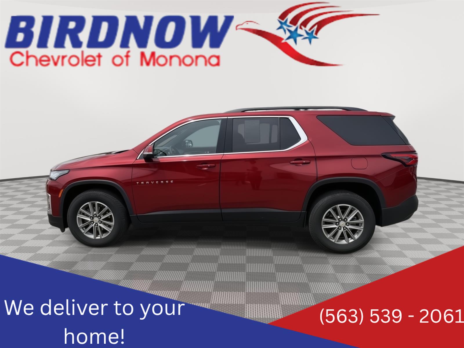 Radiant Red Tintcoat 2023 Chevrolet Traverse SUV / Crossover Four-Wheel Drive 9-Speed Automatic