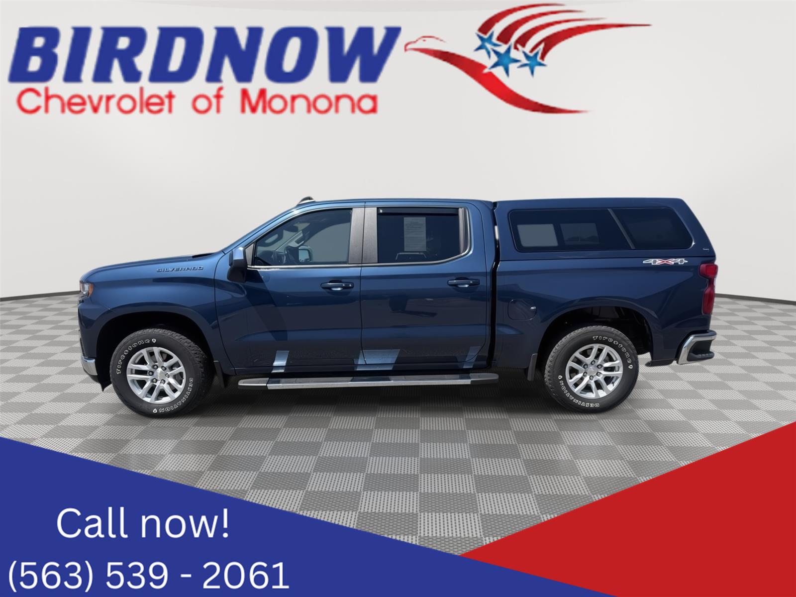 Northsky Blue Metallic 2019 Chevrolet Silverado 1500 Pickup Truck Four-Wheel Drive 8-Speed Automatic