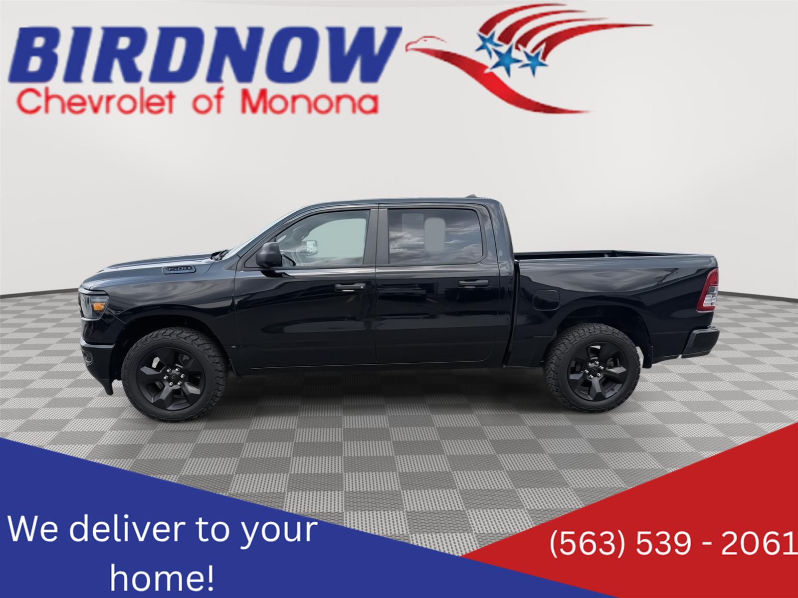 Diamond Black Crystal Pearlcoat 2024 RAM 1500 Pickup Truck Four-Wheel Drive 8-Speed Automatic