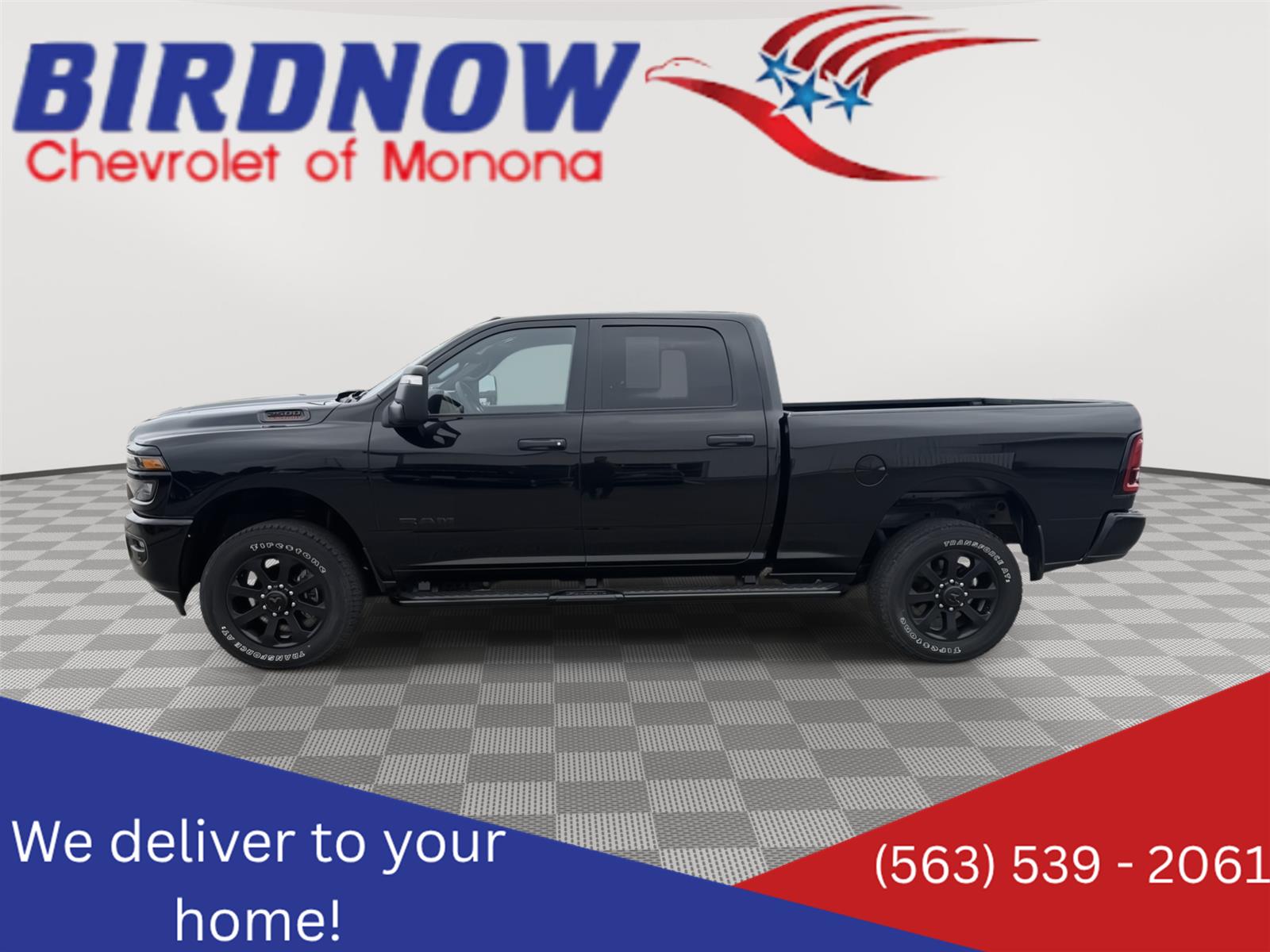 Diamond Black Crystal Pearlcoat 2025 RAM 2500 Pickup Truck Four-Wheel Drive 8-Speed Automatic