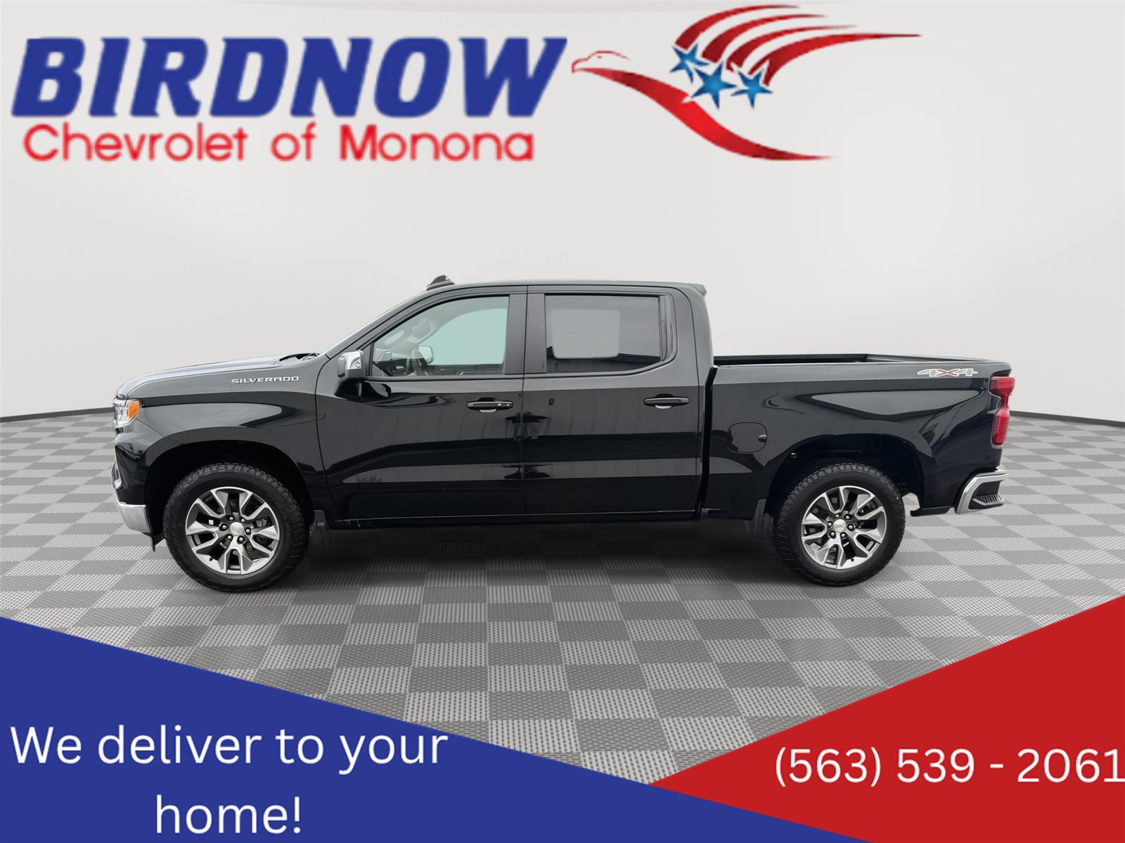 Black 2024 Chevrolet Silverado 1500 Pickup Truck Four-Wheel Drive 8-Speed Automatic