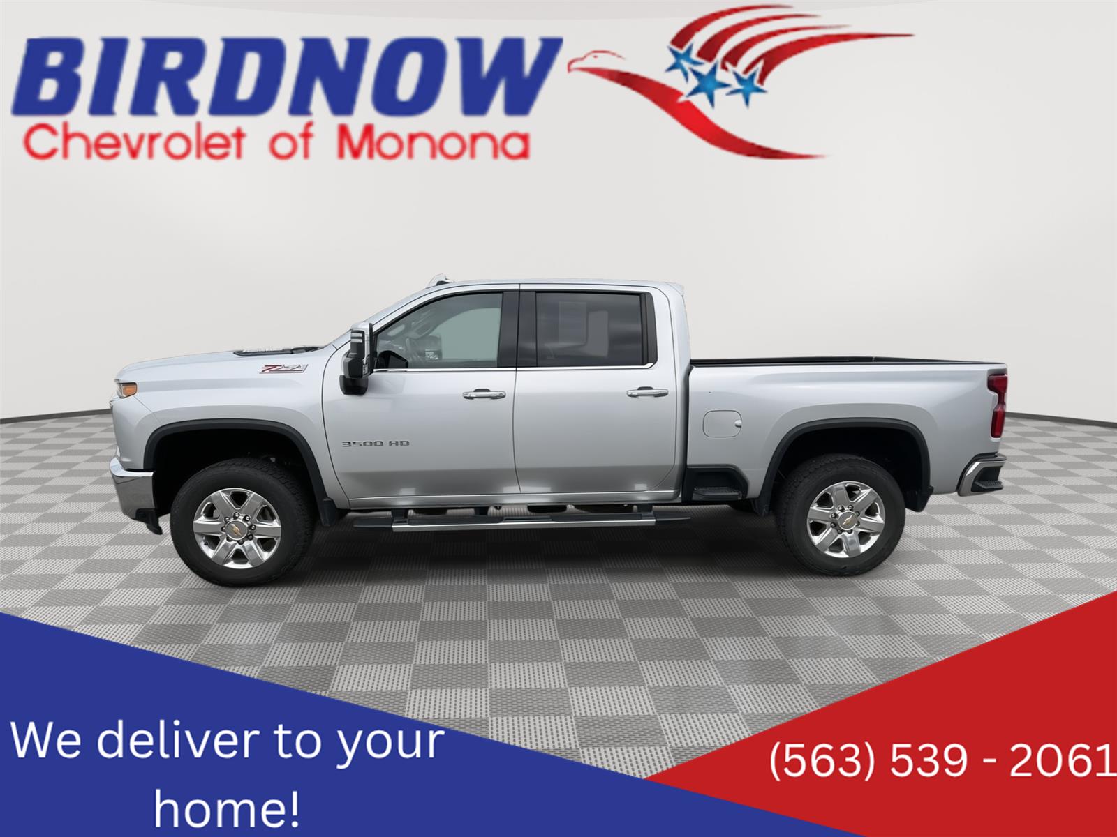 Silver Ice Metallic 2021 Chevrolet Silverado 3500HD Pickup Truck Four-Wheel Drive Automatic