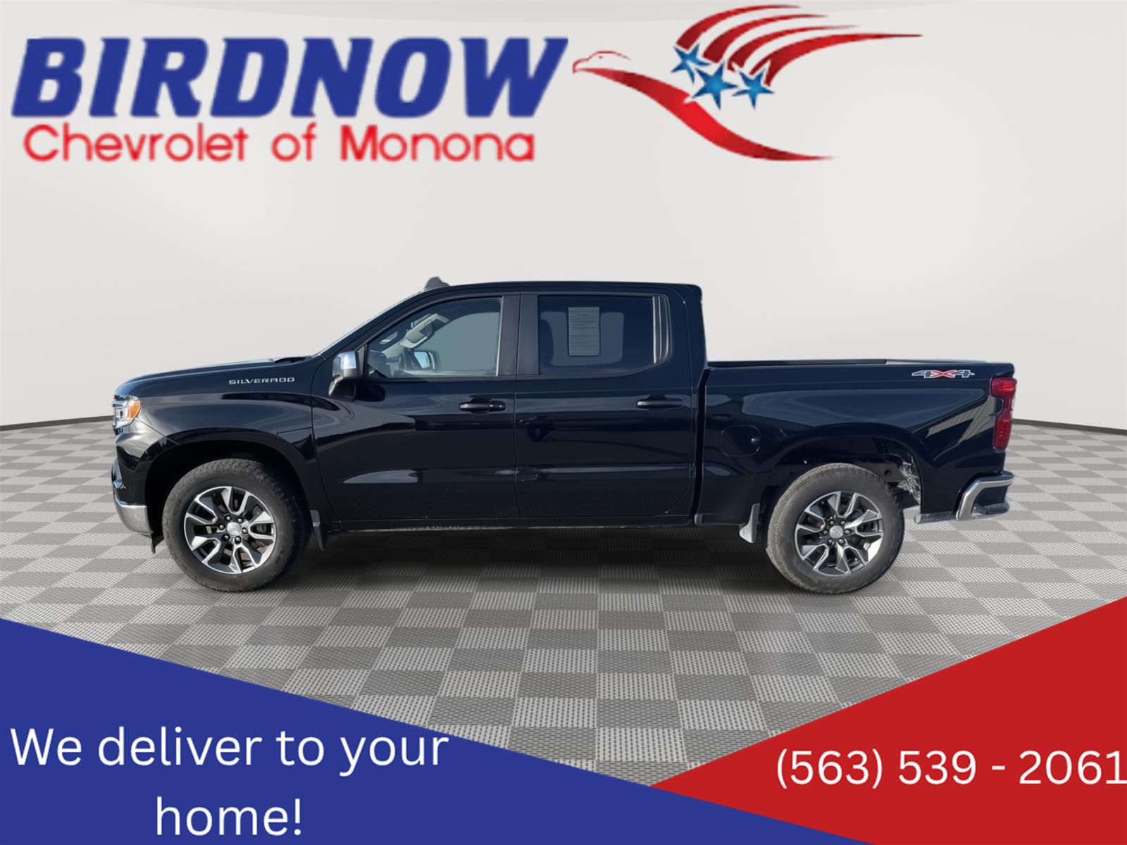 Black 2024 Chevrolet Silverado 1500 Pickup Truck Four-Wheel Drive 8-Speed Automatic