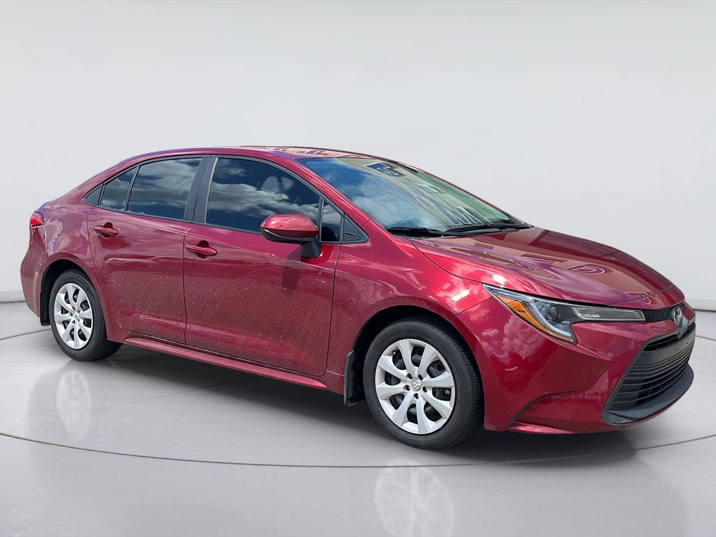Red (Ruby Flare Pearl) 2024 Toyota Corolla LE FWD Sedan Front-Wheel Drive Continuously Variable Transmission