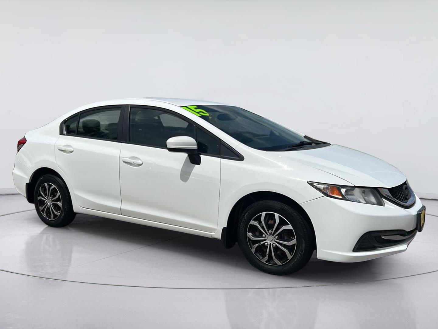 Taffeta White 2015 Honda Civic Sedan Front-Wheel Drive Continuously Variable Transmission