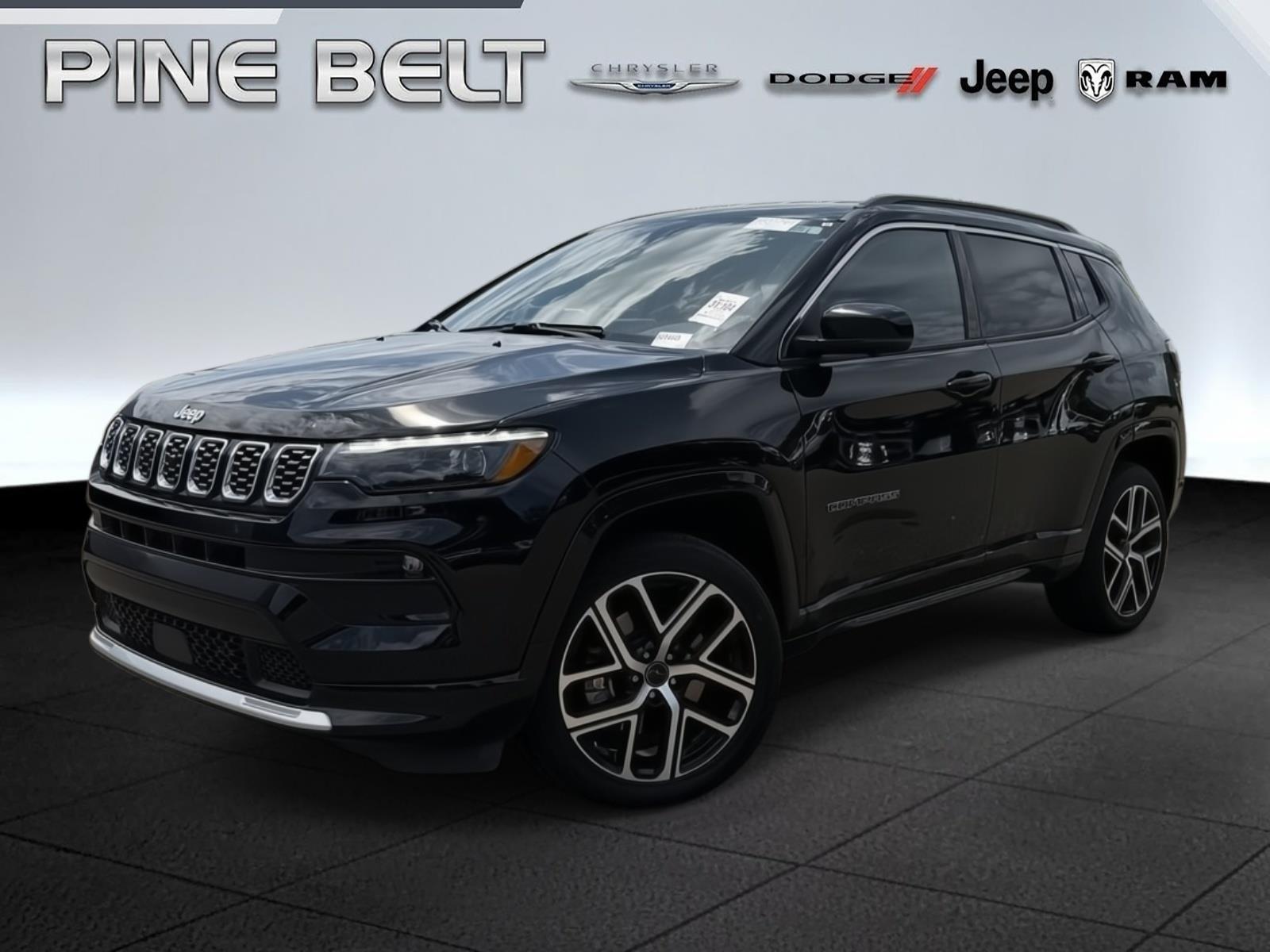 Diamond Black Crystal Pearlcoat 2025 Jeep Compass SUV / Crossover Four-Wheel Drive 8-Speed Automatic