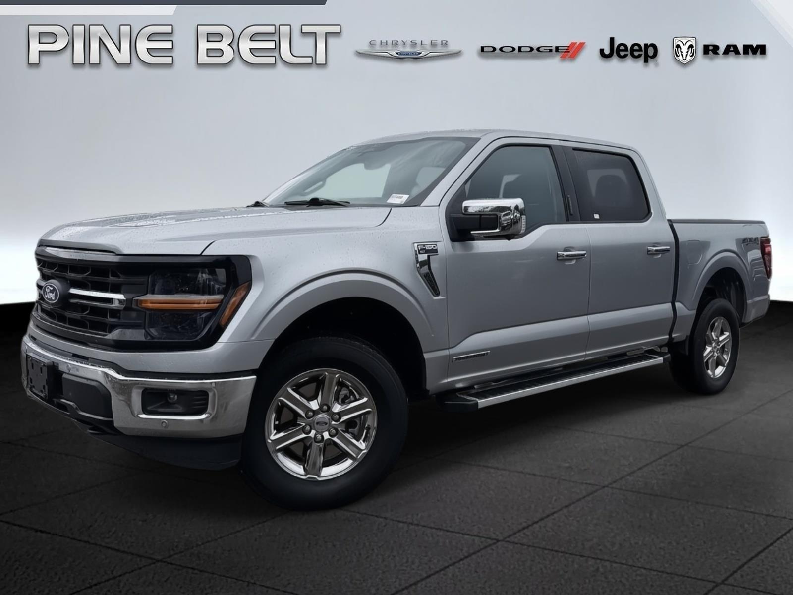 Iconic Silver 2024 Ford F-150 Pickup Truck Four-Wheel Drive Automatic