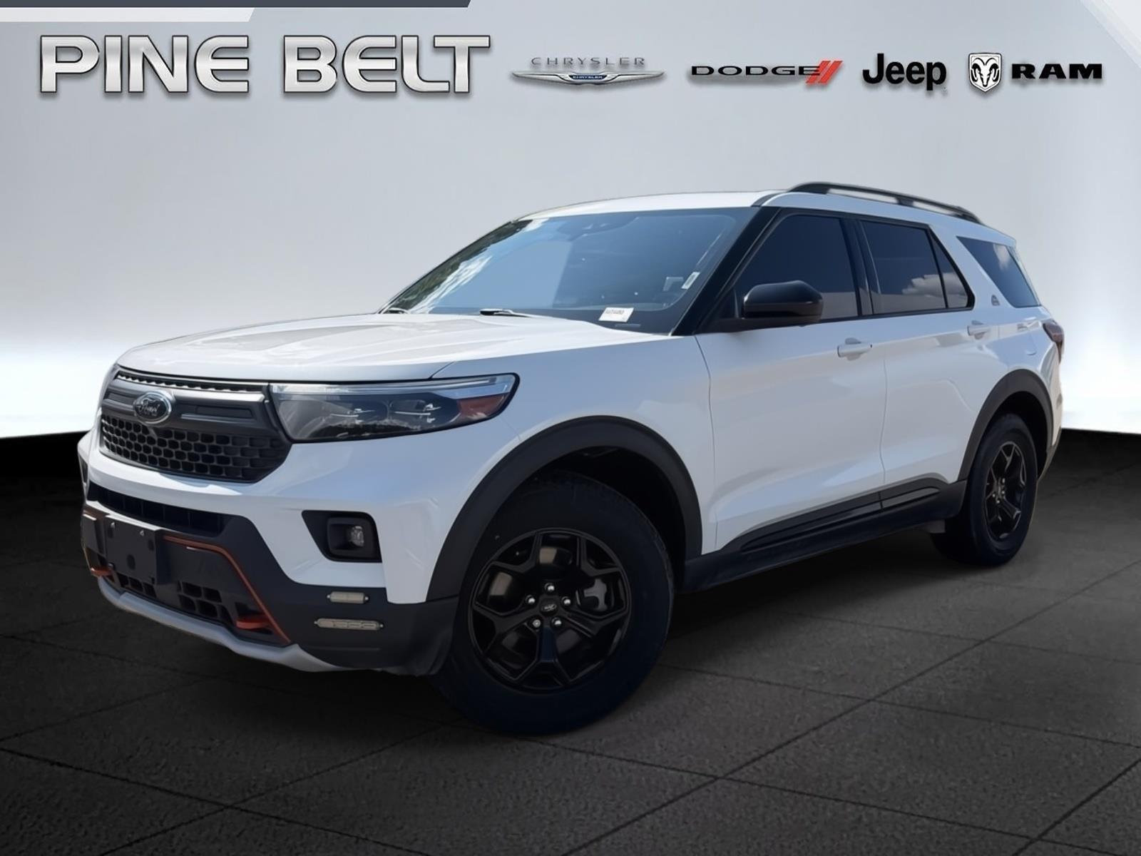 Star White Metallic Tri-Coat 2022 Ford Explorer SUV / Crossover All-Wheel Drive Automatic