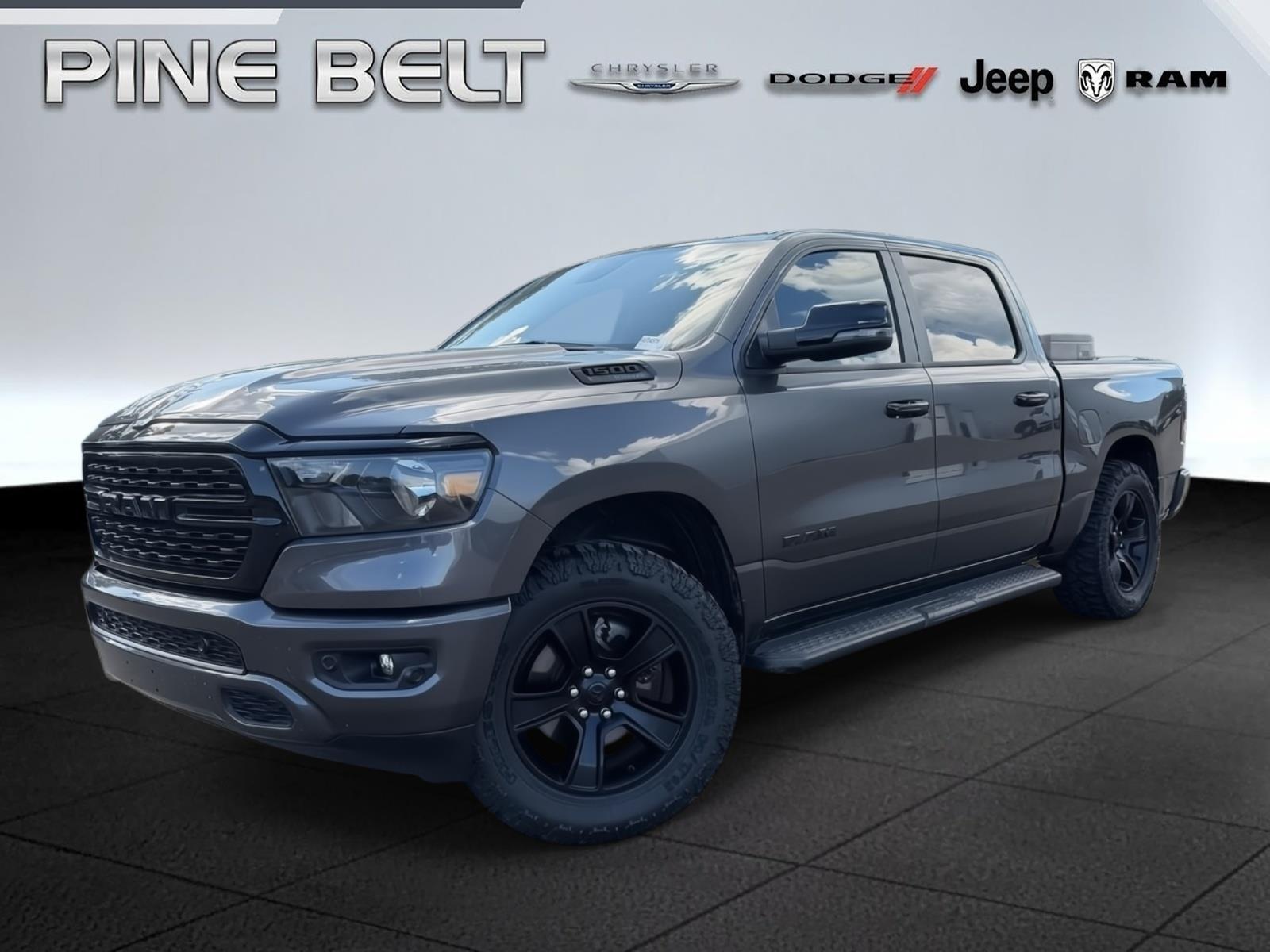 Gray (Granite Crystal Metallic Clearcoat) 2024 RAM 1500 Pickup Truck Four-Wheel Drive 8-Speed Automatic