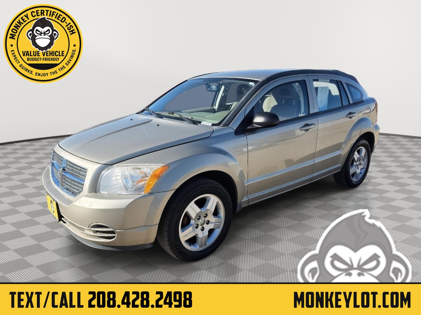 Gold 2009 Dodge Caliber SXT FWD Hatchback Front-Wheel Drive 5-Speed Manual Overdrive