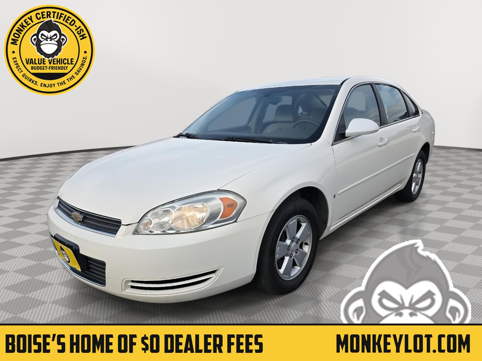 White 2008 Chevrolet Impala Sedan Front-Wheel Drive 4-Speed Automatic Overdrive