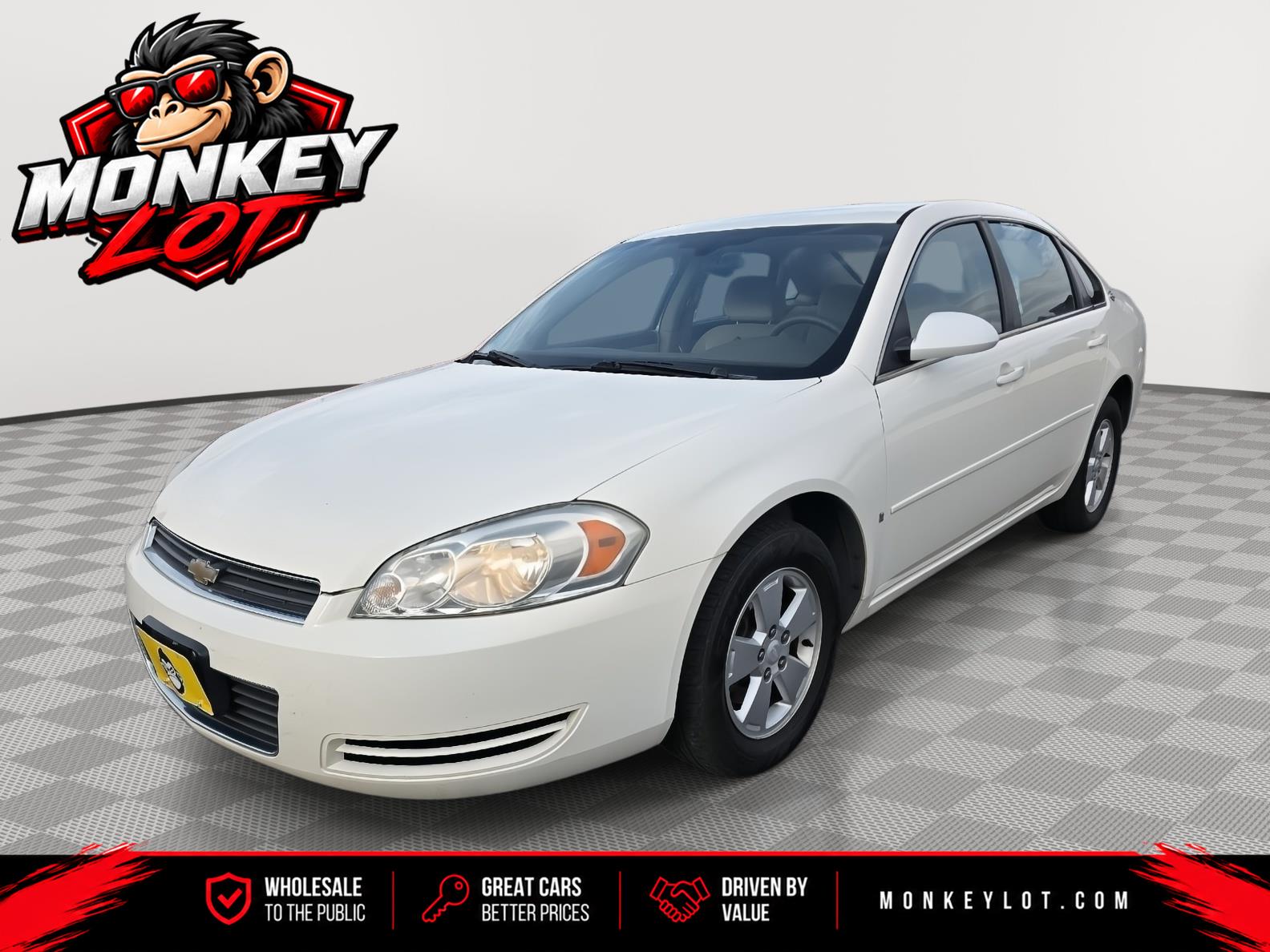 White 2008 Chevrolet Impala Sedan Front-Wheel Drive 4-Speed Automatic Overdrive