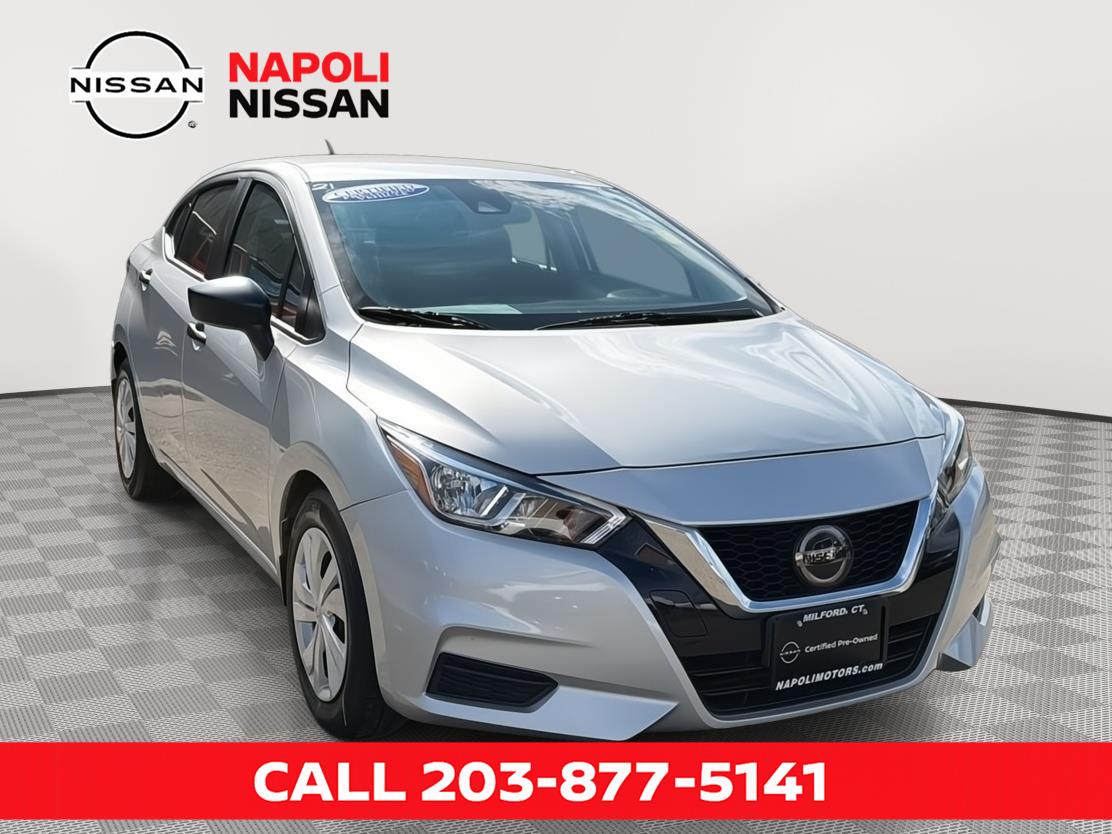 Brilliant Silver Metallic 2021 Nissan Versa S FWD Sedan Front-Wheel Drive Continuously Variable Transmission