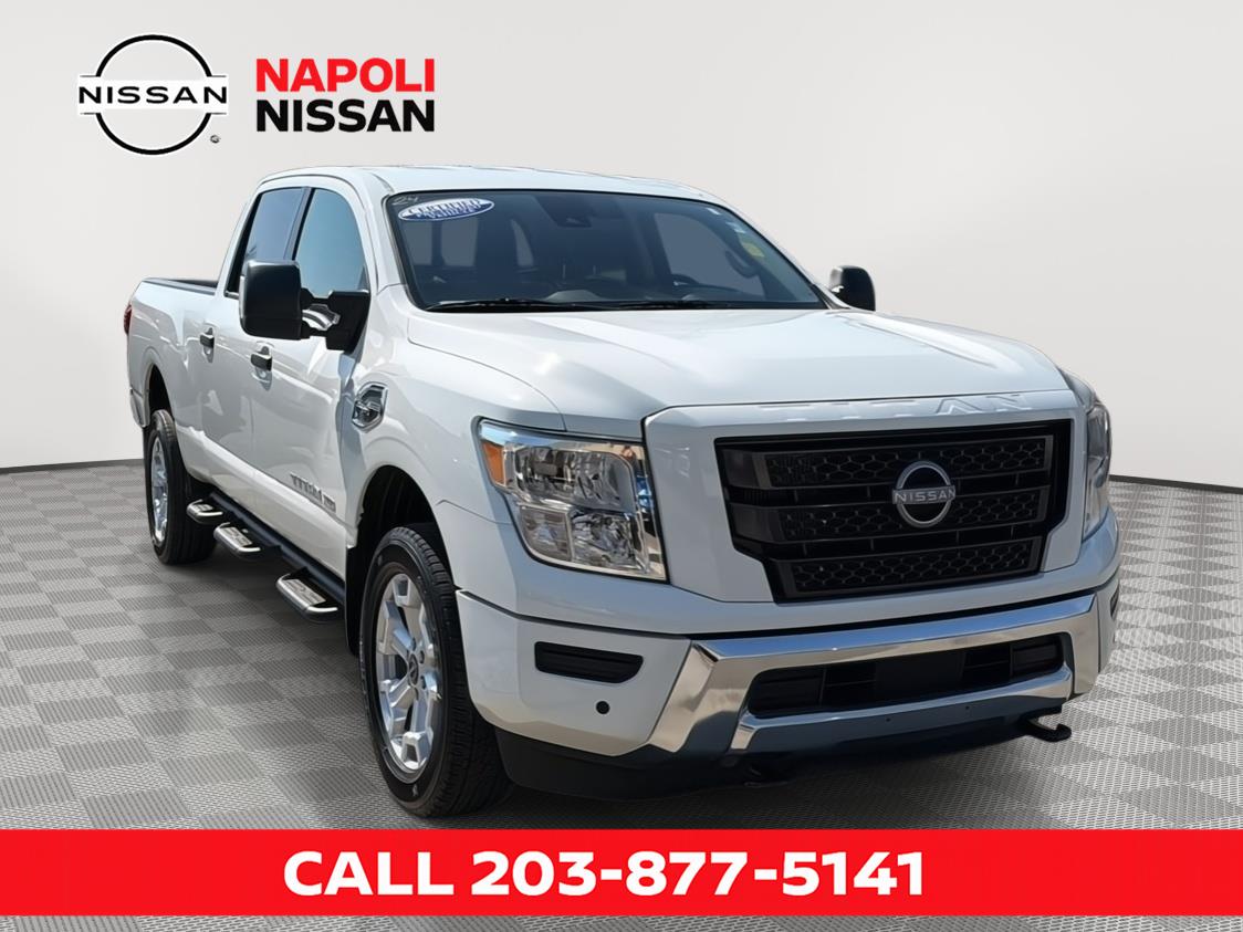 Glacier White 2024 Nissan Titan Pickup Truck Automatic