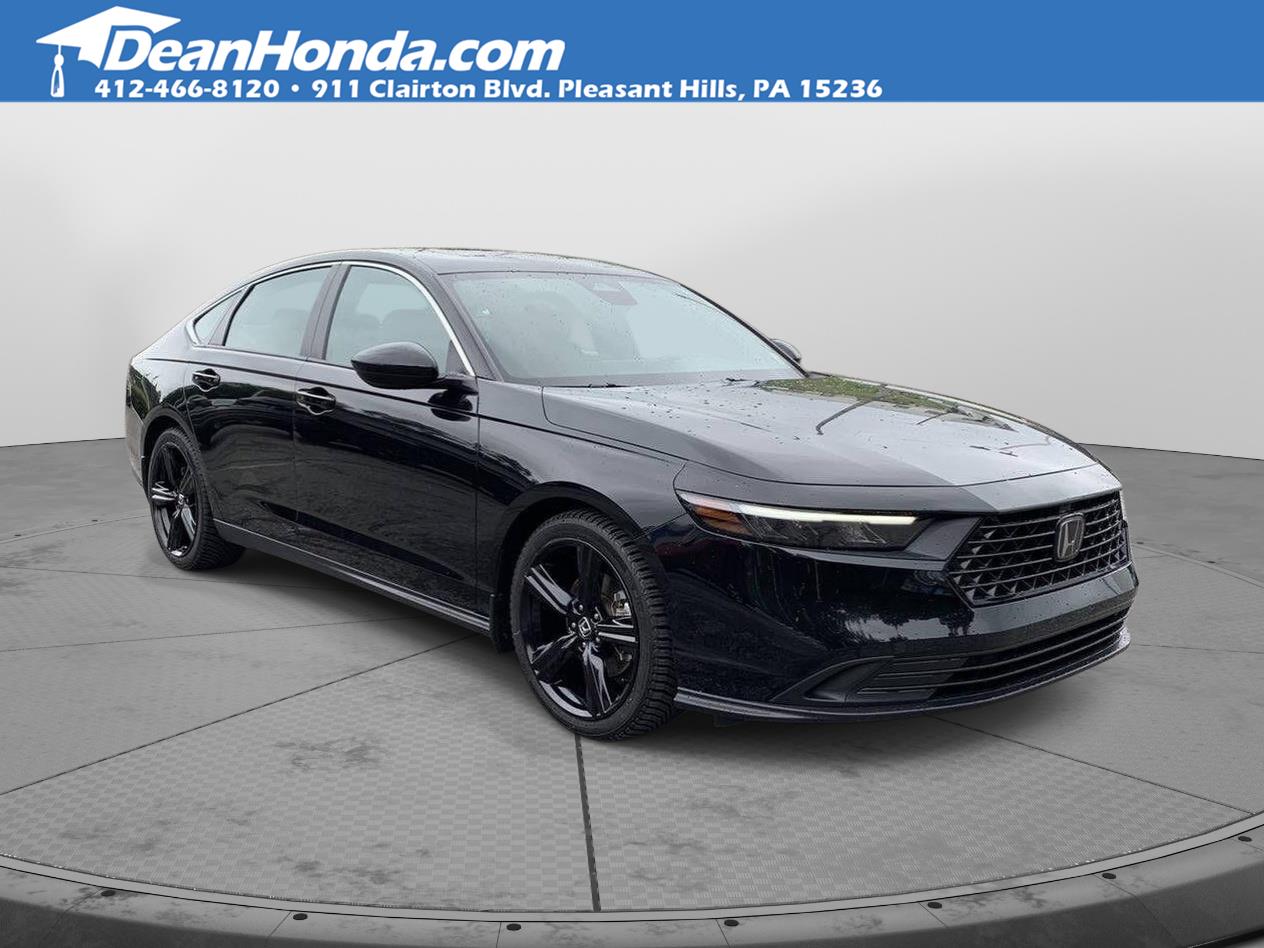 Crystal Black Pearl 2024 Honda Accord Hybrid Sedan Front-Wheel Drive Continuously Variable Transmission
