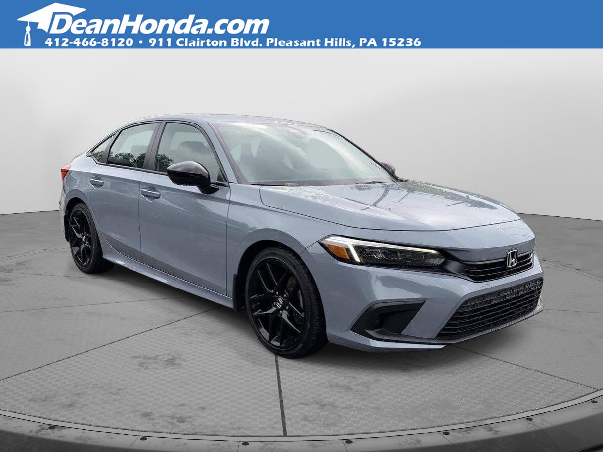Sonic Gray Pearl 2024 Honda Civic Sedan Front-Wheel Drive Continuously Variable Transmission