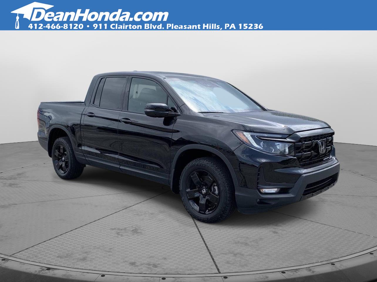 Crystal Black Pearl 2024 Honda Ridgeline Pickup Truck All-Wheel Drive Automatic