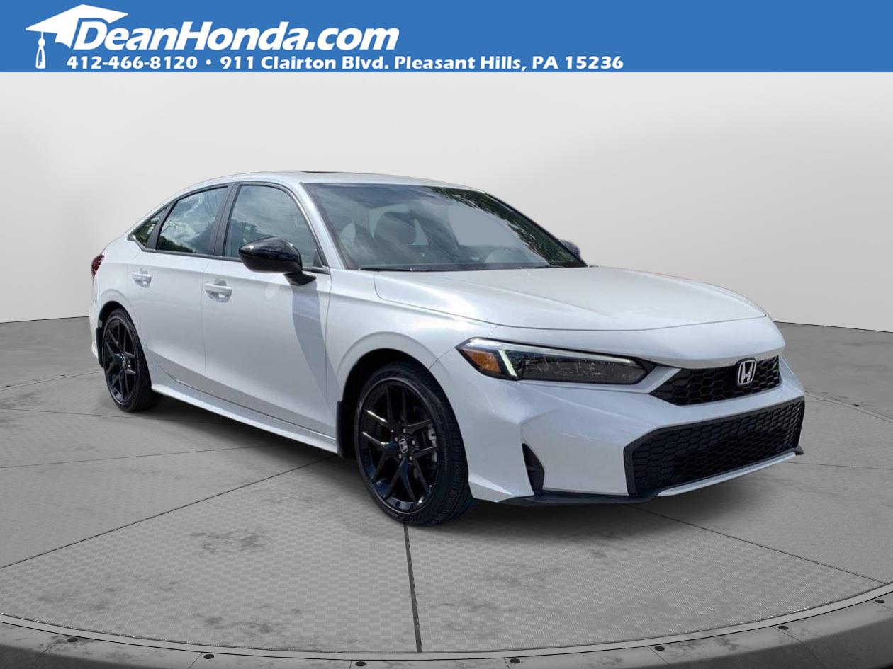 Platinum White Pearl 2026 Honda Civic Hybrid Sedan Front-Wheel Drive Continuously Variable Transmission