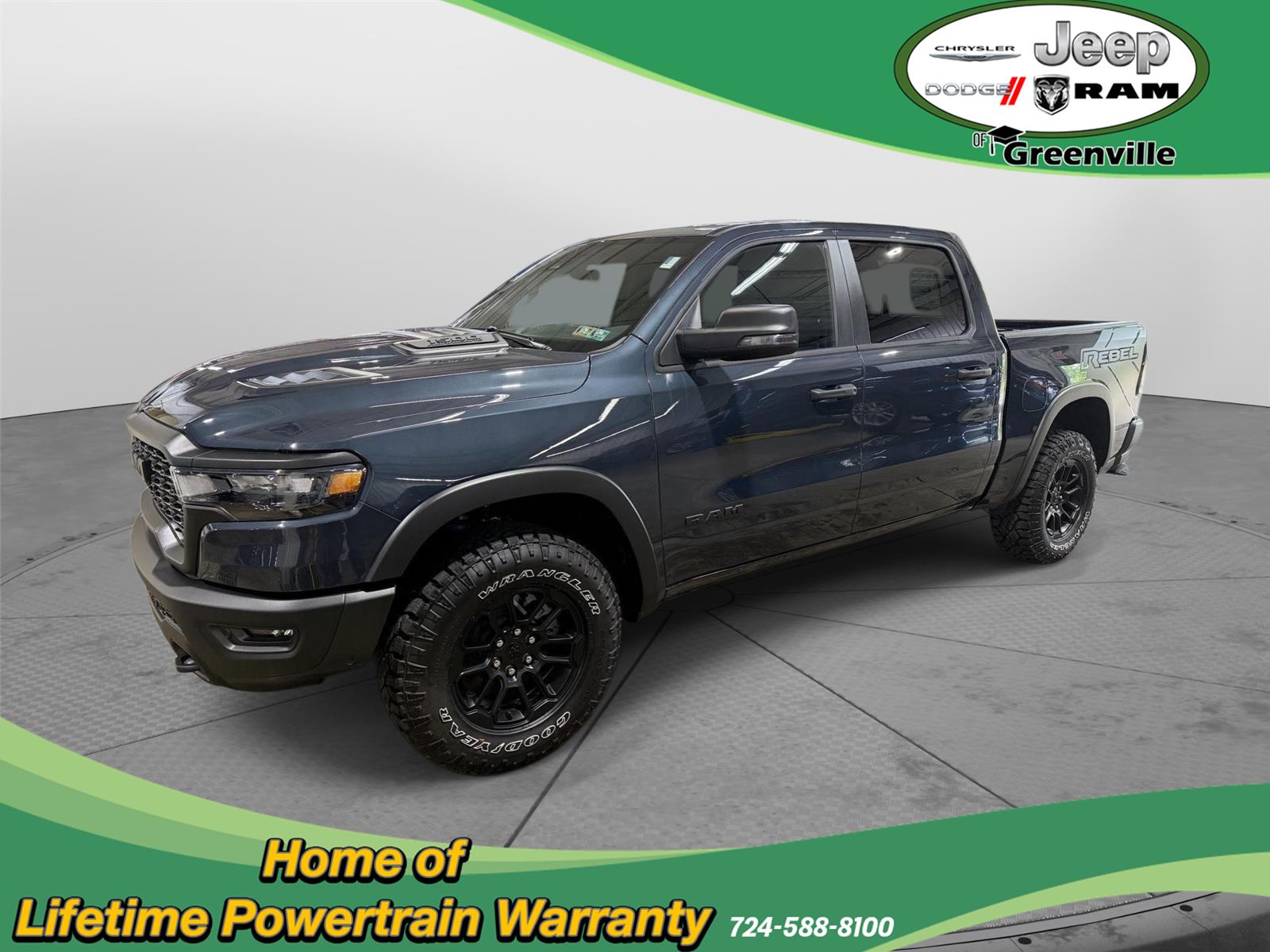 Forged Blue Metallic 2026 RAM 1500 Pickup Truck Four-Wheel Drive 8-Speed Automatic