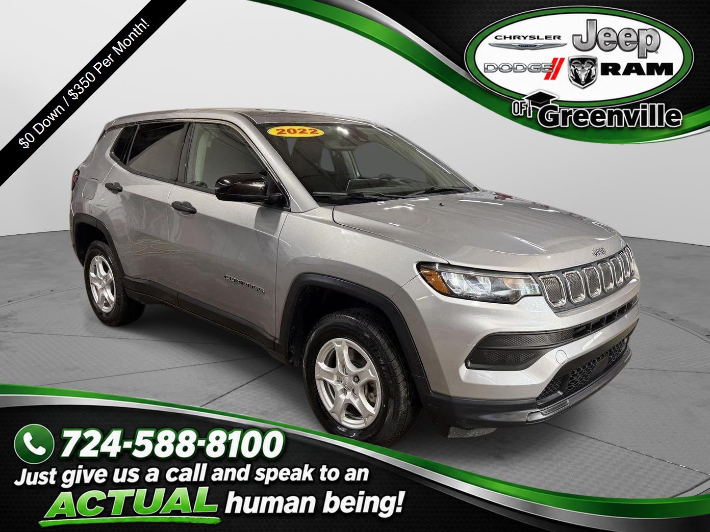 Billet Silver Metallic Clearcoat 2022 Jeep Compass SUV / Crossover Four-Wheel Drive 9-Speed Automatic
