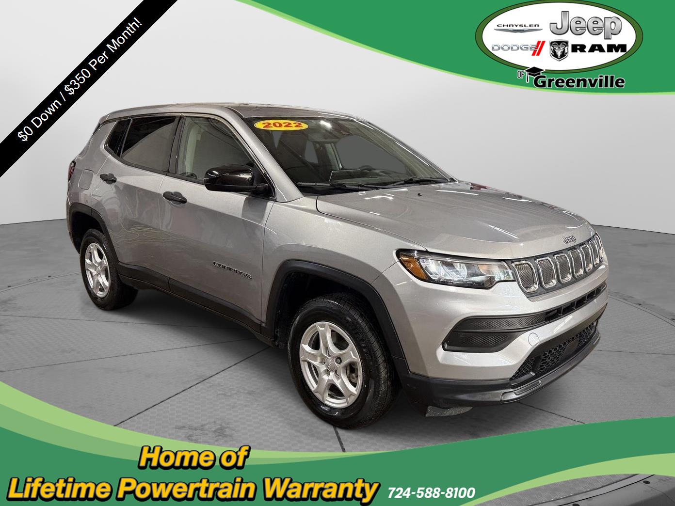 Billet Silver Metallic Clearcoat 2022 Jeep Compass SUV / Crossover Four-Wheel Drive 9-Speed Automatic
