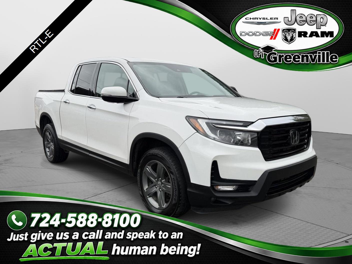 Platinum White Pearl 2023 Honda Ridgeline Pickup Truck All-Wheel Drive Automatic