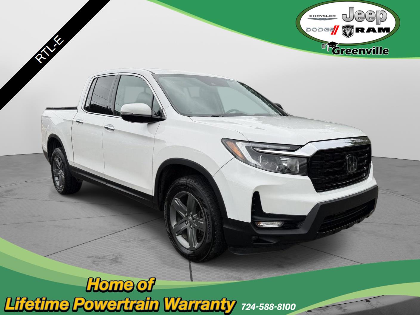 Platinum White Pearl 2023 Honda Ridgeline Pickup Truck All-Wheel Drive Automatic