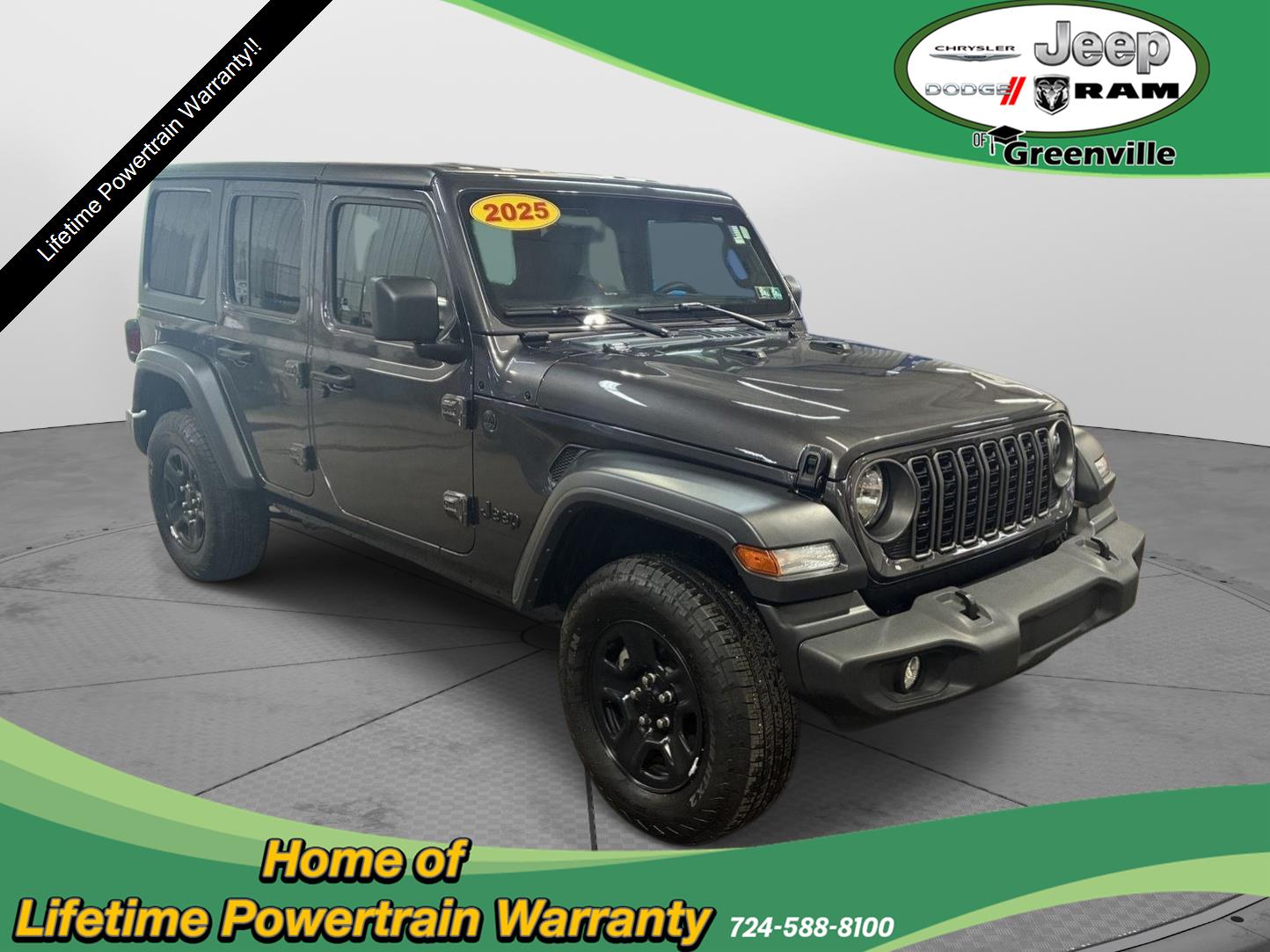 Gray (Granite Crystal Metallic Clearcoat) 2025 Jeep Wrangler SUV / Crossover Four-Wheel Drive 8-Speed Automatic