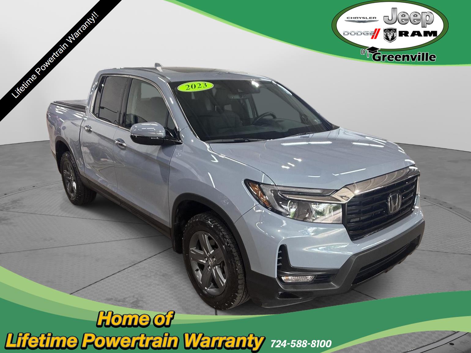 Sonic Gray Pearl 2023 Honda Ridgeline Pickup Truck All-Wheel Drive Automatic
