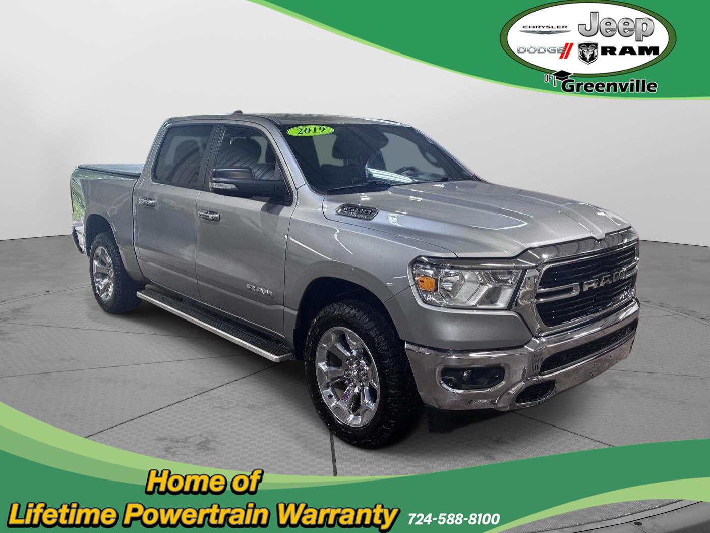 Billet Silver Metallic Clearcoat 2019 RAM 1500 Pickup Truck Four-Wheel Drive 8-Speed Automatic
