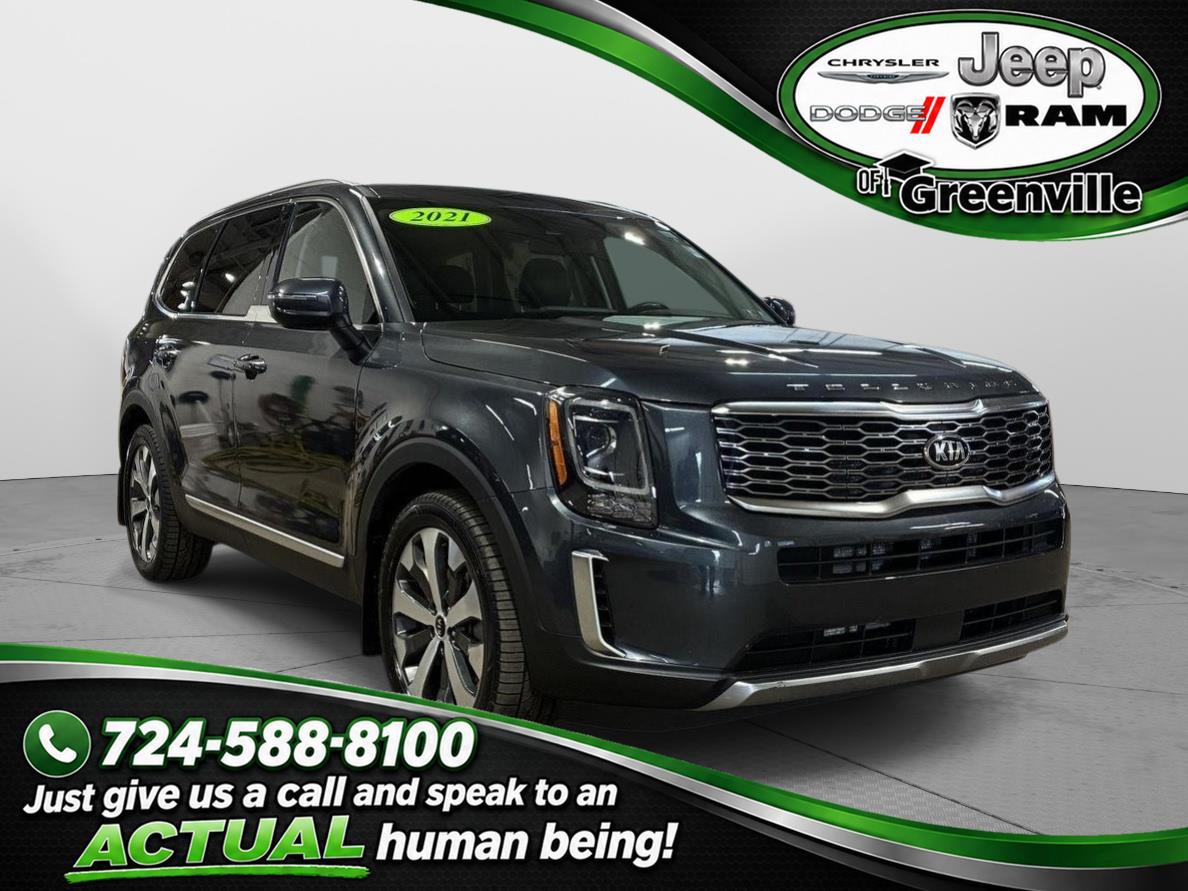 Gray (Gravity Grey) 2021 Kia Telluride SUV / Crossover All-Wheel Drive Automatic
