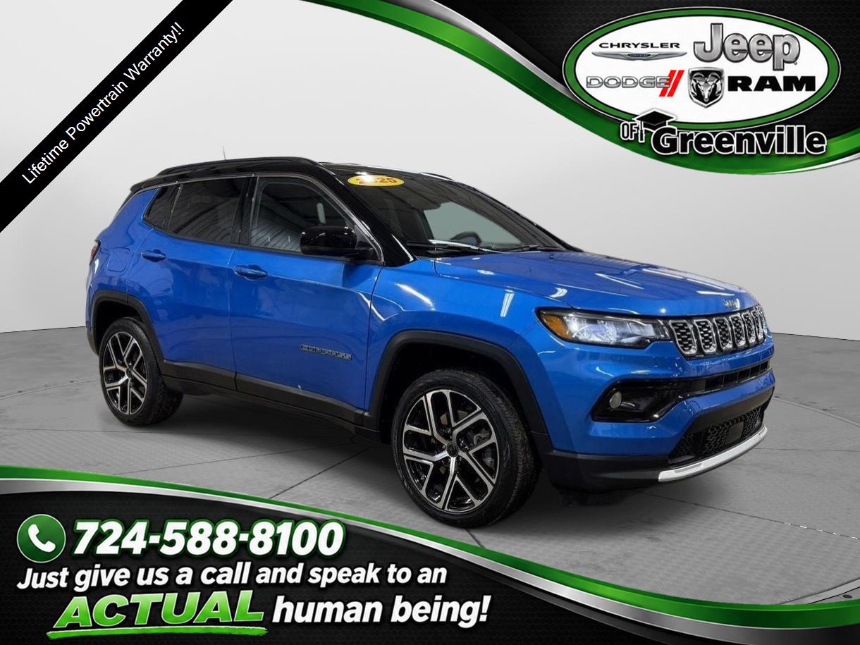 Hydro Blue Pearlcoat 2025 Jeep Compass SUV / Crossover Four-Wheel Drive 8-Speed Automatic