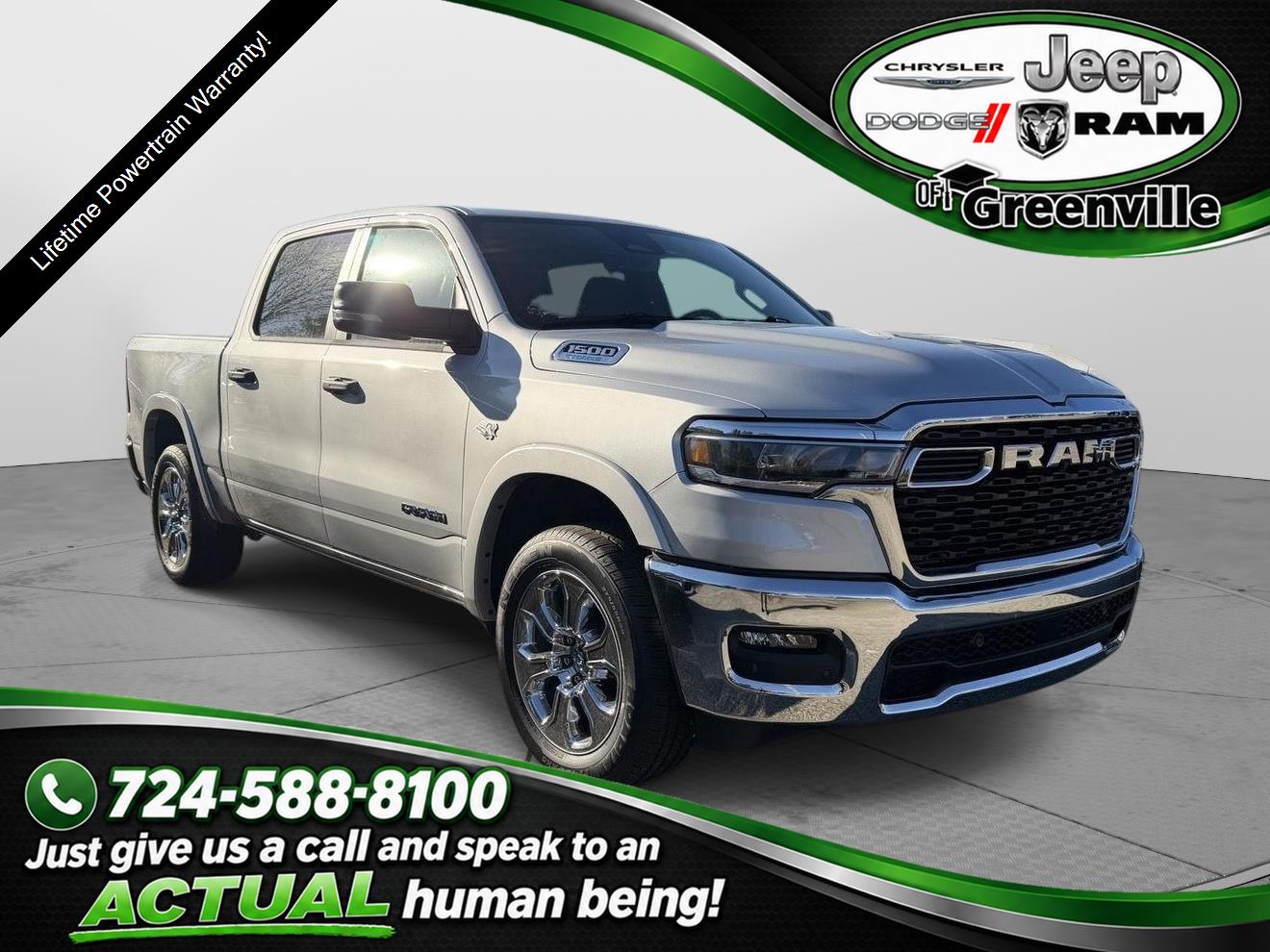 Silver Zynith 2026 RAM 1500 Pickup Truck Four-Wheel Drive 8-Speed Automatic
