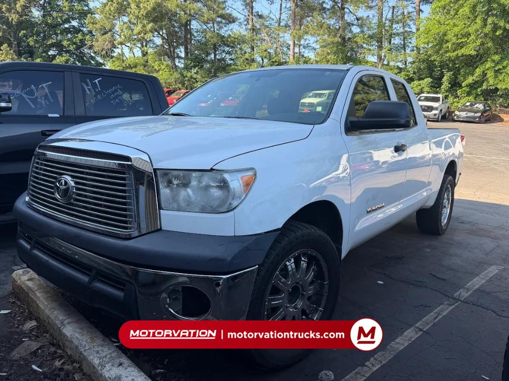 Super White 2013 Toyota Tundra Grade Double Cab 4.6L Pickup Truck 4X2 6-Speed Automatic