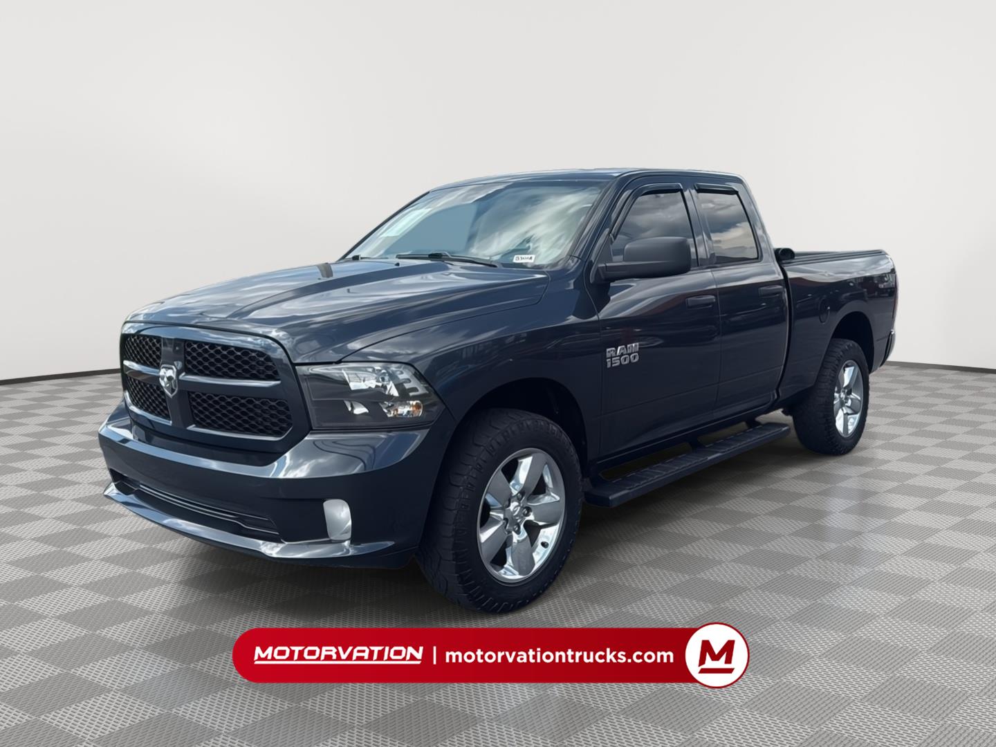 Gray (Maximum Steel Metallic Clearcoat) 2018 RAM 1500 Pickup Truck Four-Wheel Drive 8-Speed Automatic